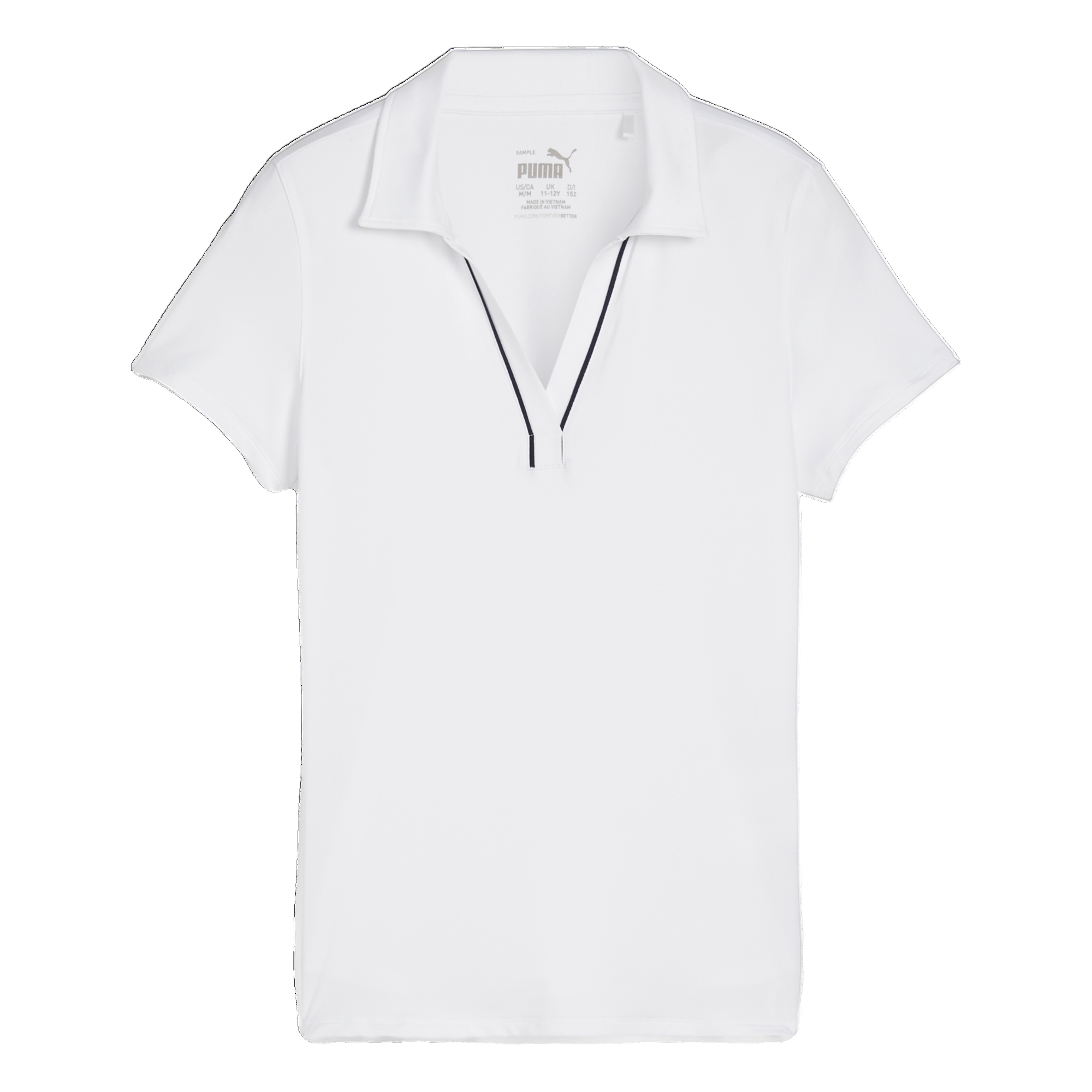 CLOUDSPUN Girls Piped Short Sleeve Polo Shirt