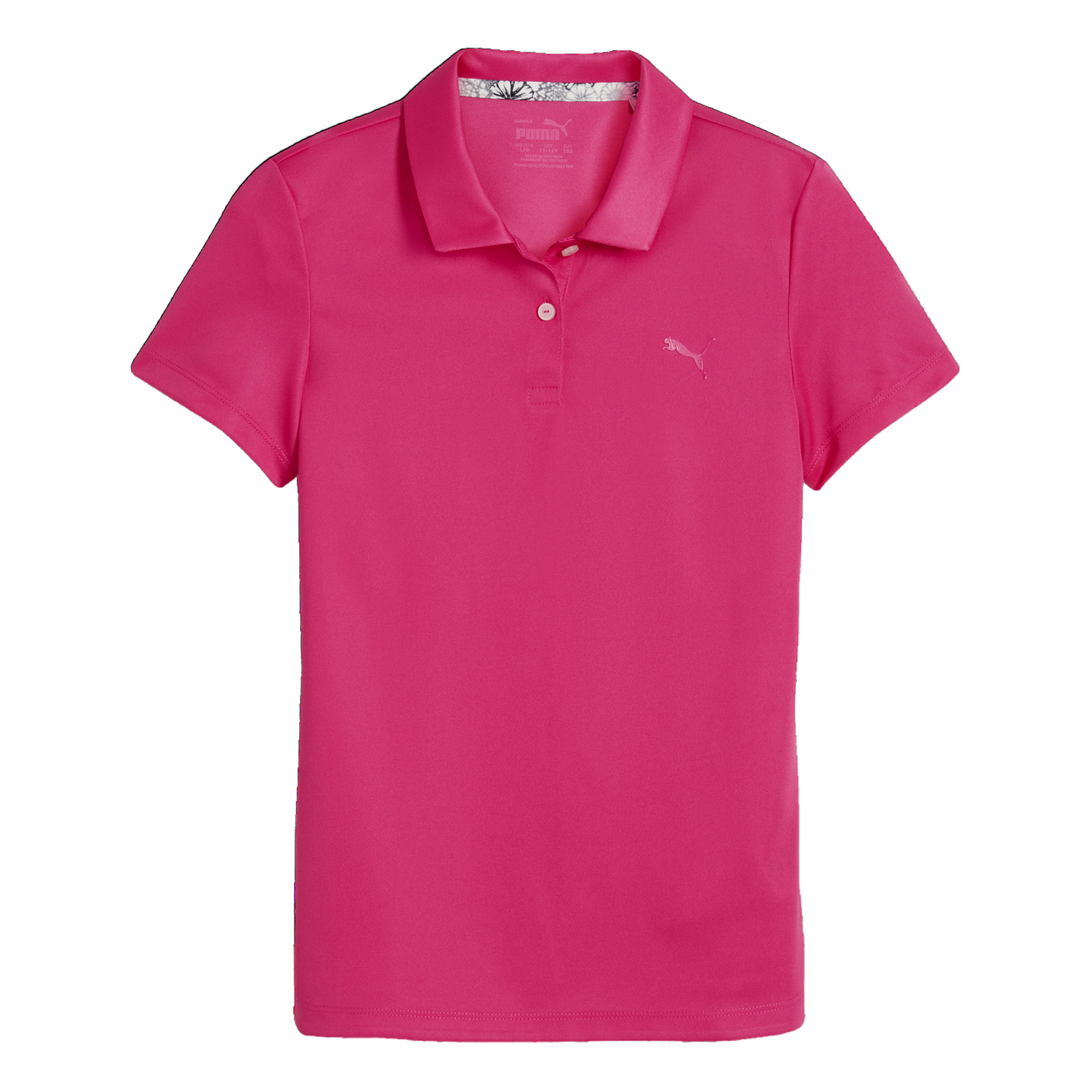 Puma Girls Essential Golf Polo Large Garnet Rose