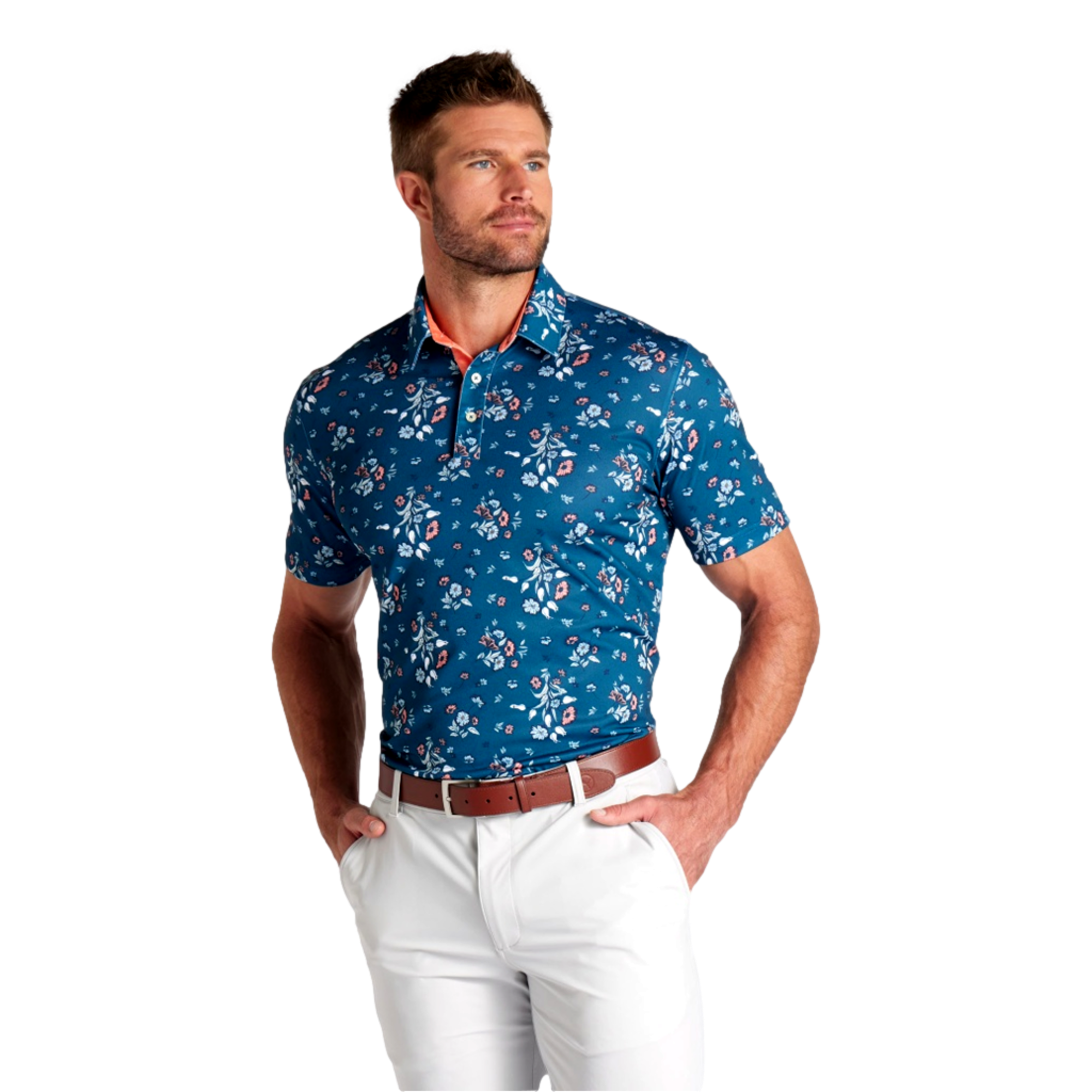 Pique Heirloom Floral Polo | PGA TOUR Superstore