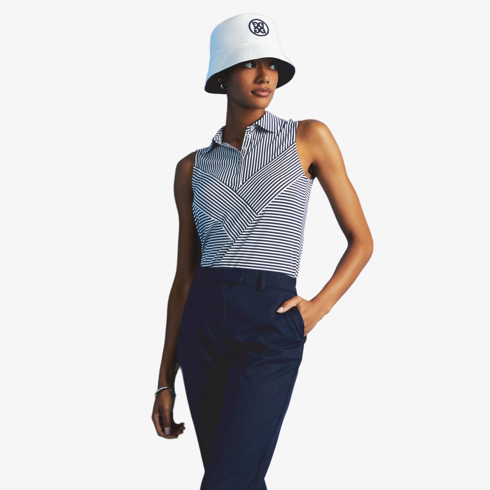 G/FORE Feeder Stripe Pique Sleeveless Polo Shirt | PGA TOUR G/FORE Feeder Stripe Pique Sleeveless Polo Shirt | PGA TOUR