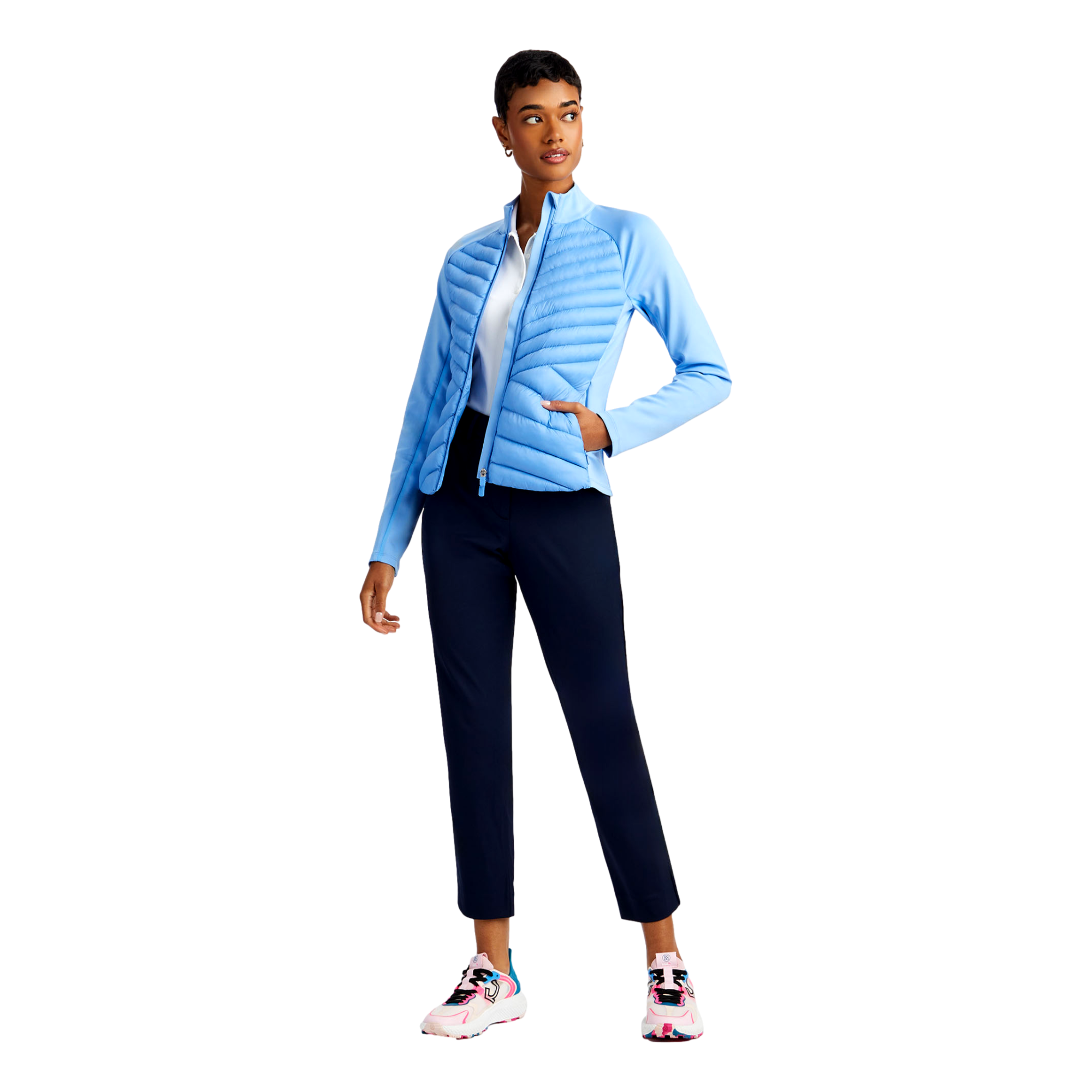 G/FORE Hybrid Quilted Interlock Full Zip Jacket | PGA TOUR