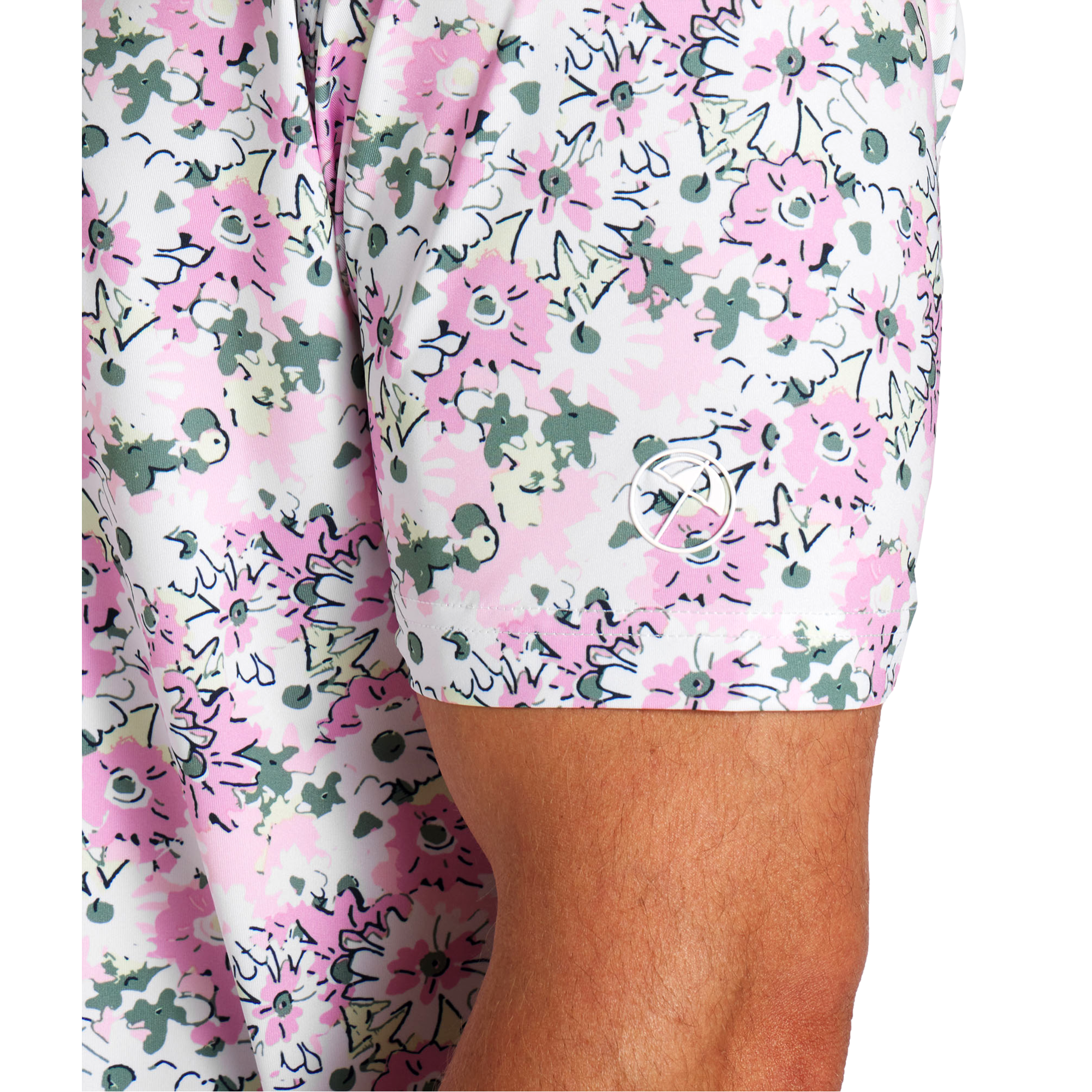 Arnold Palmer Floral Men's Short Sleeve Golf Polo Shirt