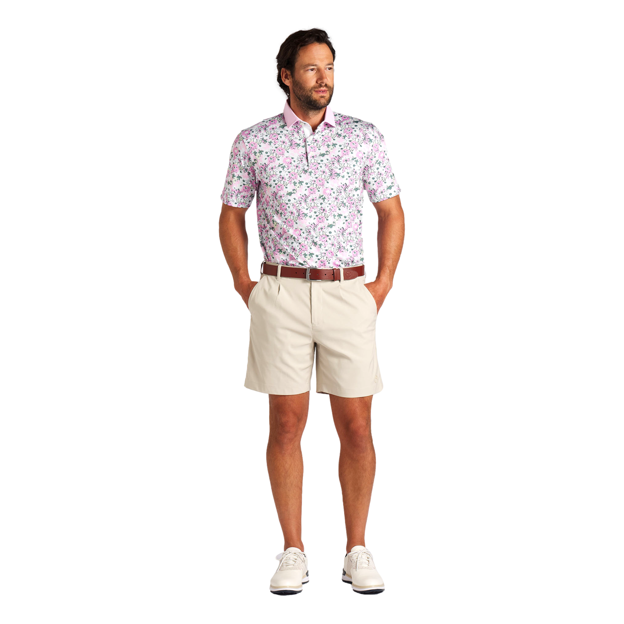 Arnold Palmer Floral Men's Short Sleeve Golf Polo Shirt