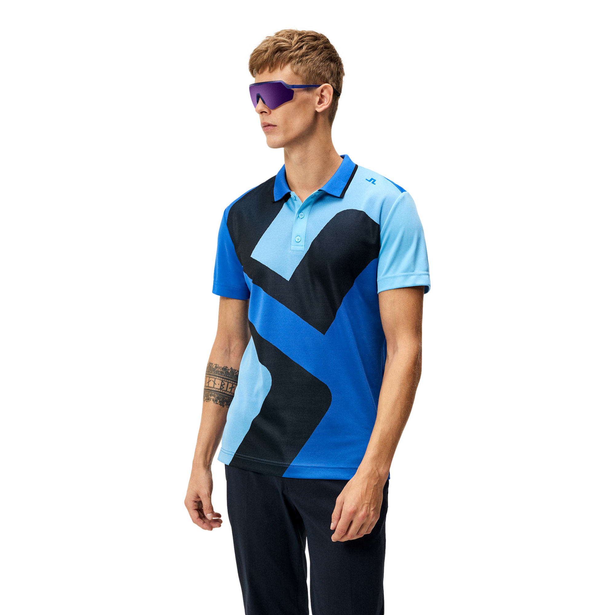 Santo Slim Fit Men's Short Sleeve Golf Polo Shirt