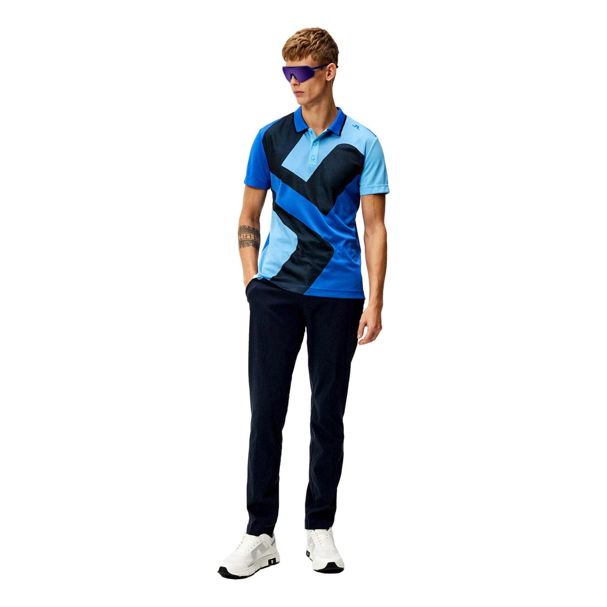 Santo Slim Fit Men's Short Sleeve Golf Polo Shirt