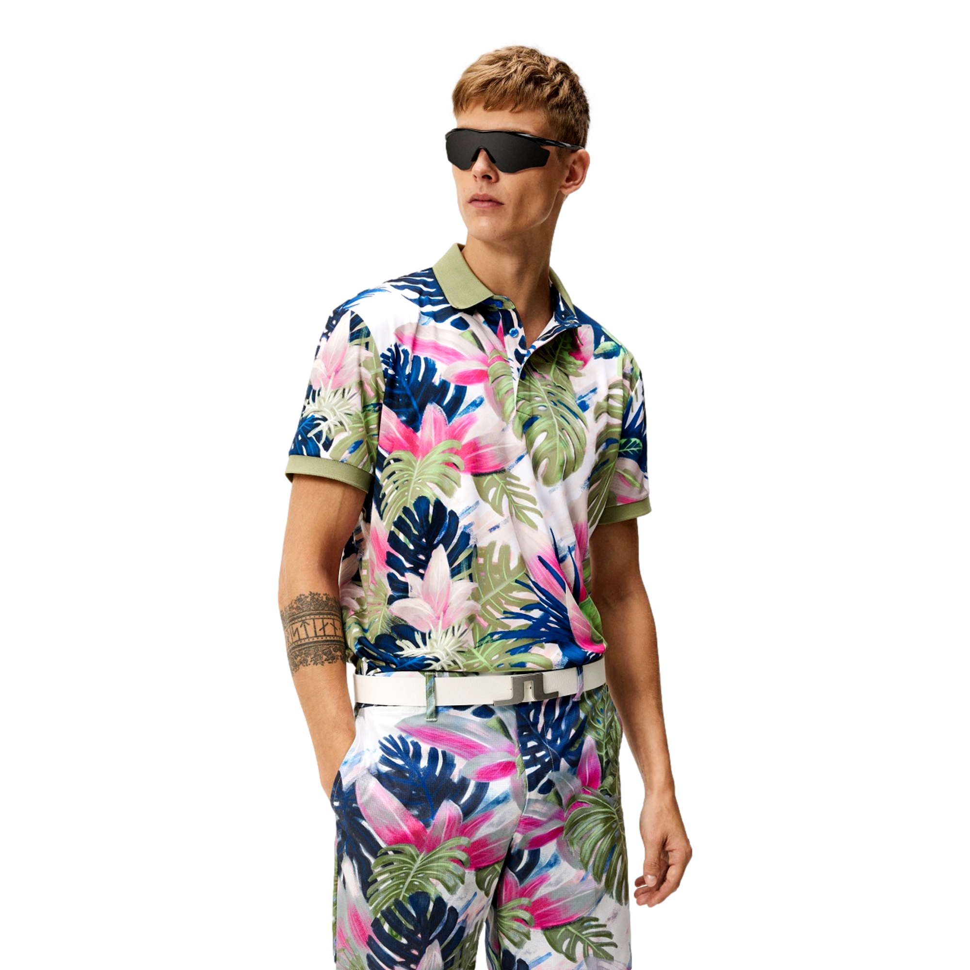 Tour Tech Reg Fit Print Men's Short Sleeve Golf Polo Shirt