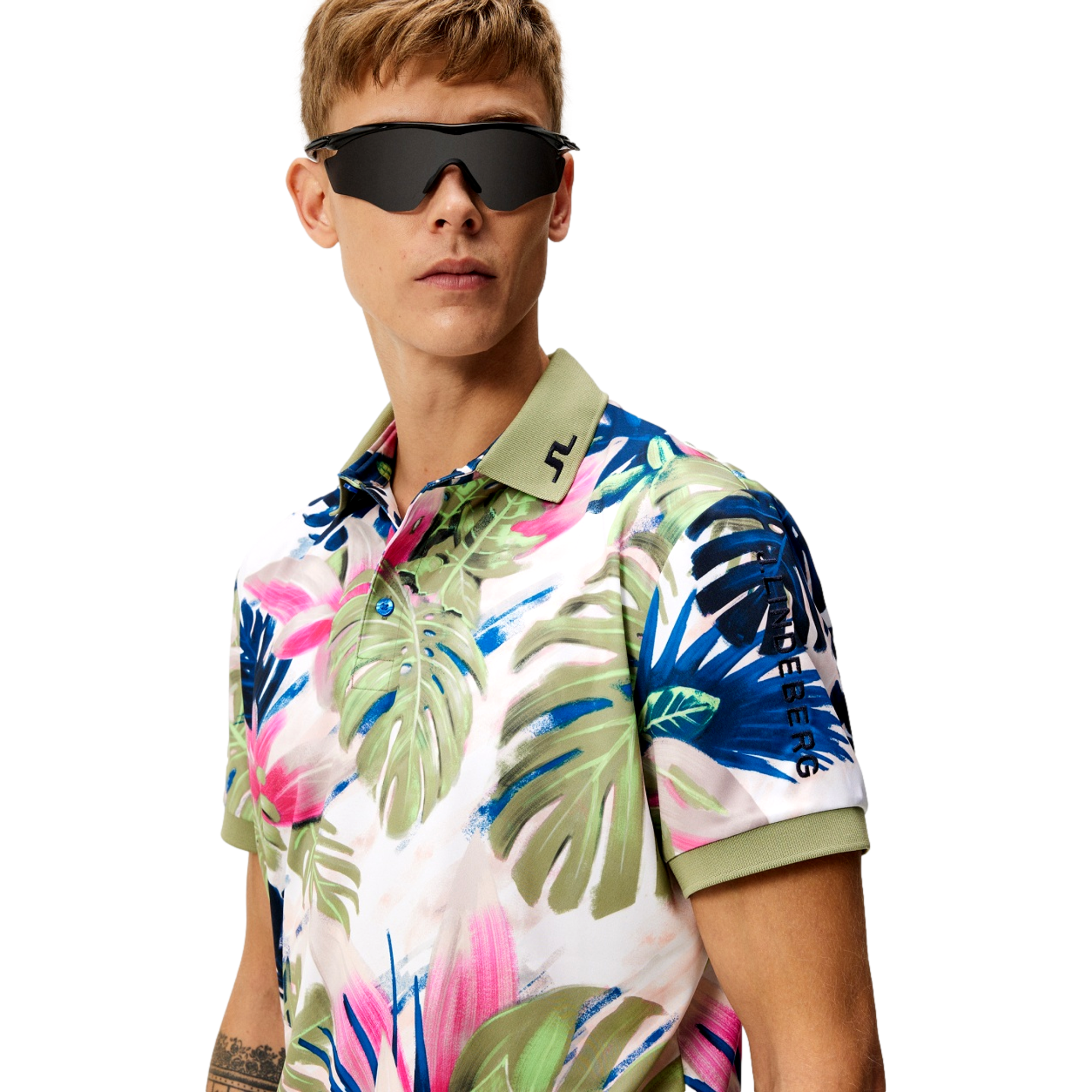 Tour Tech Reg Fit Print Men's Short Sleeve Golf Polo Shirt