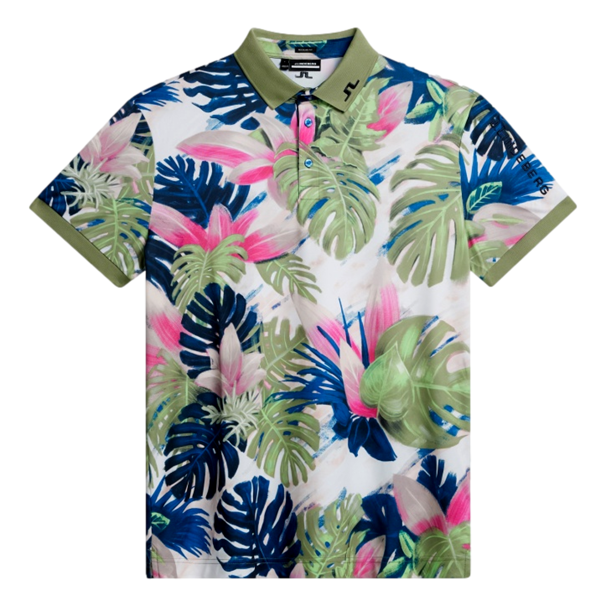 Tour Tech Reg Fit Print Men's Short Sleeve Golf Polo Shirt