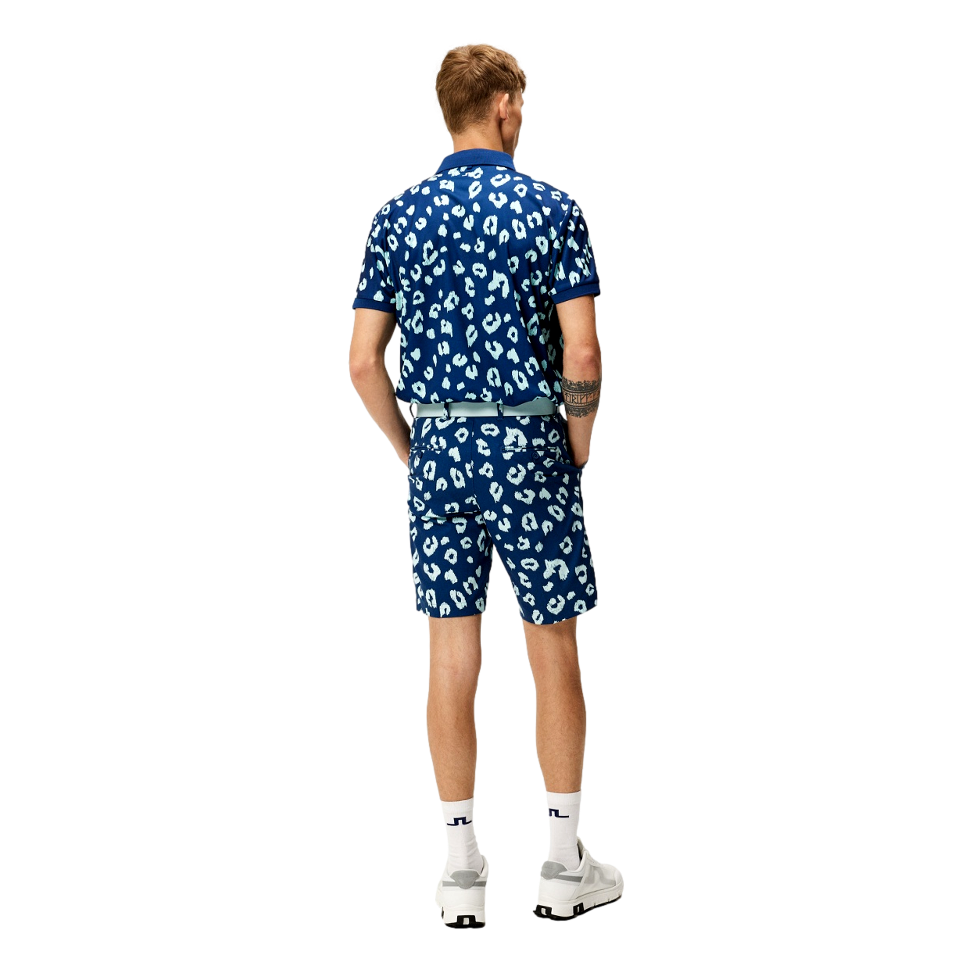 Tour Tech Leopard Print Men's Short Sleeve Golf Polo Shirt