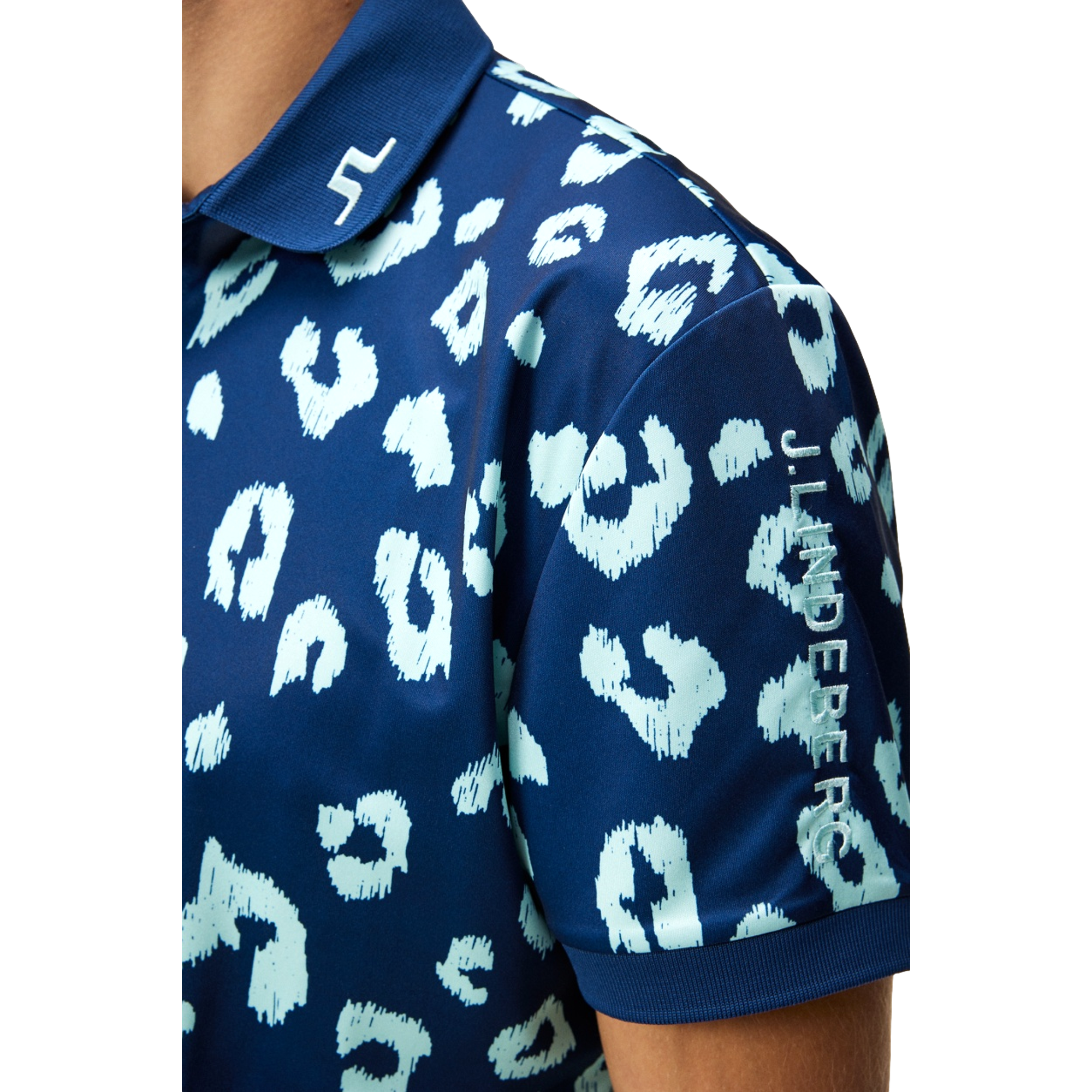 Tour Tech Leopard Print Men's Short Sleeve Golf Polo Shirt