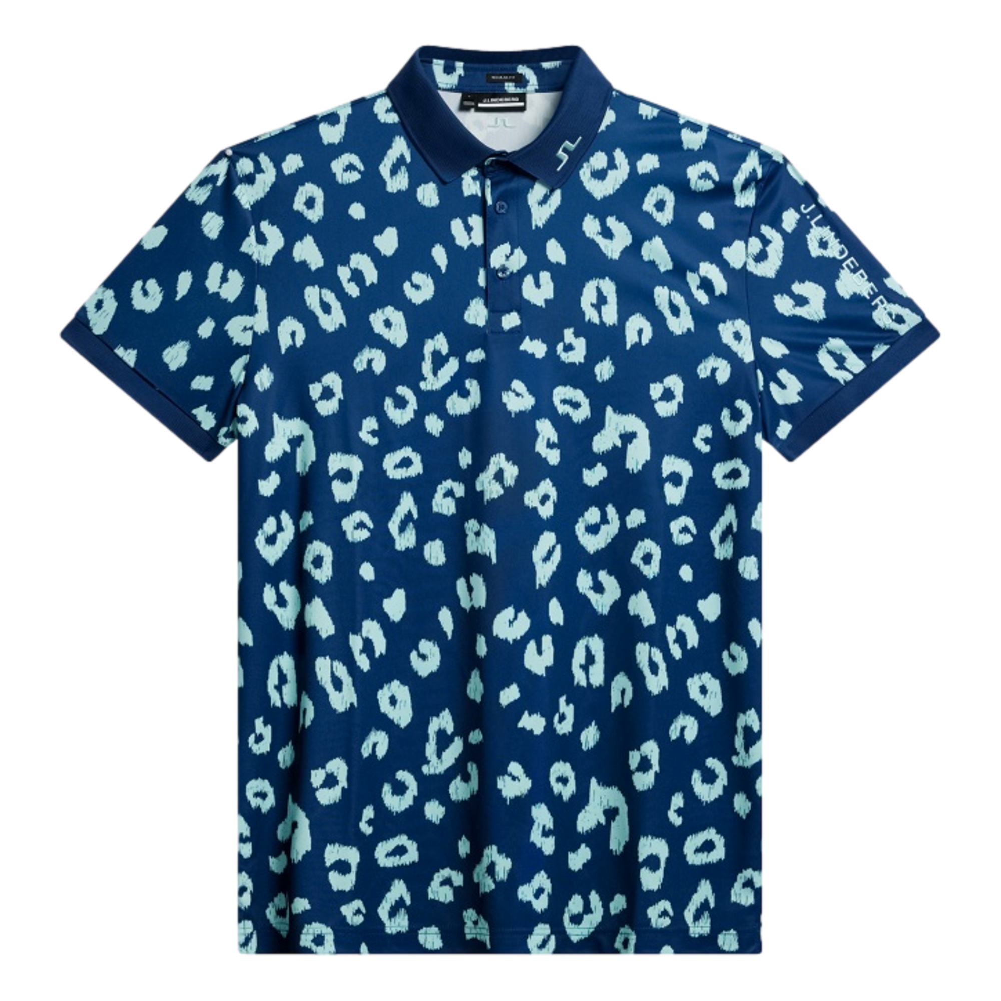 Tour Tech Leopard Print Men's Short Sleeve Golf Polo Shirt