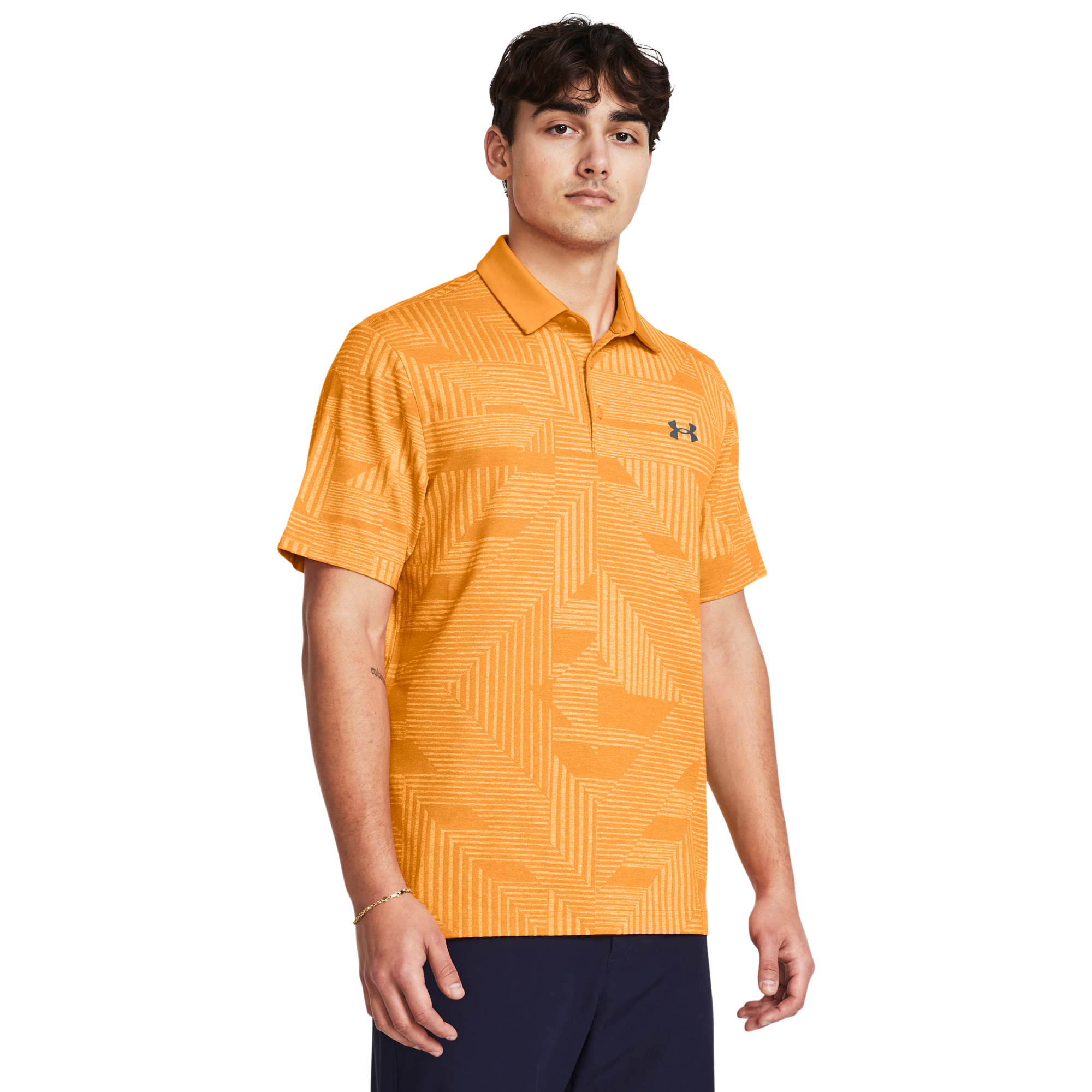 Under Armour Men's UA Playoff Geo Jacquard Polo, Orange