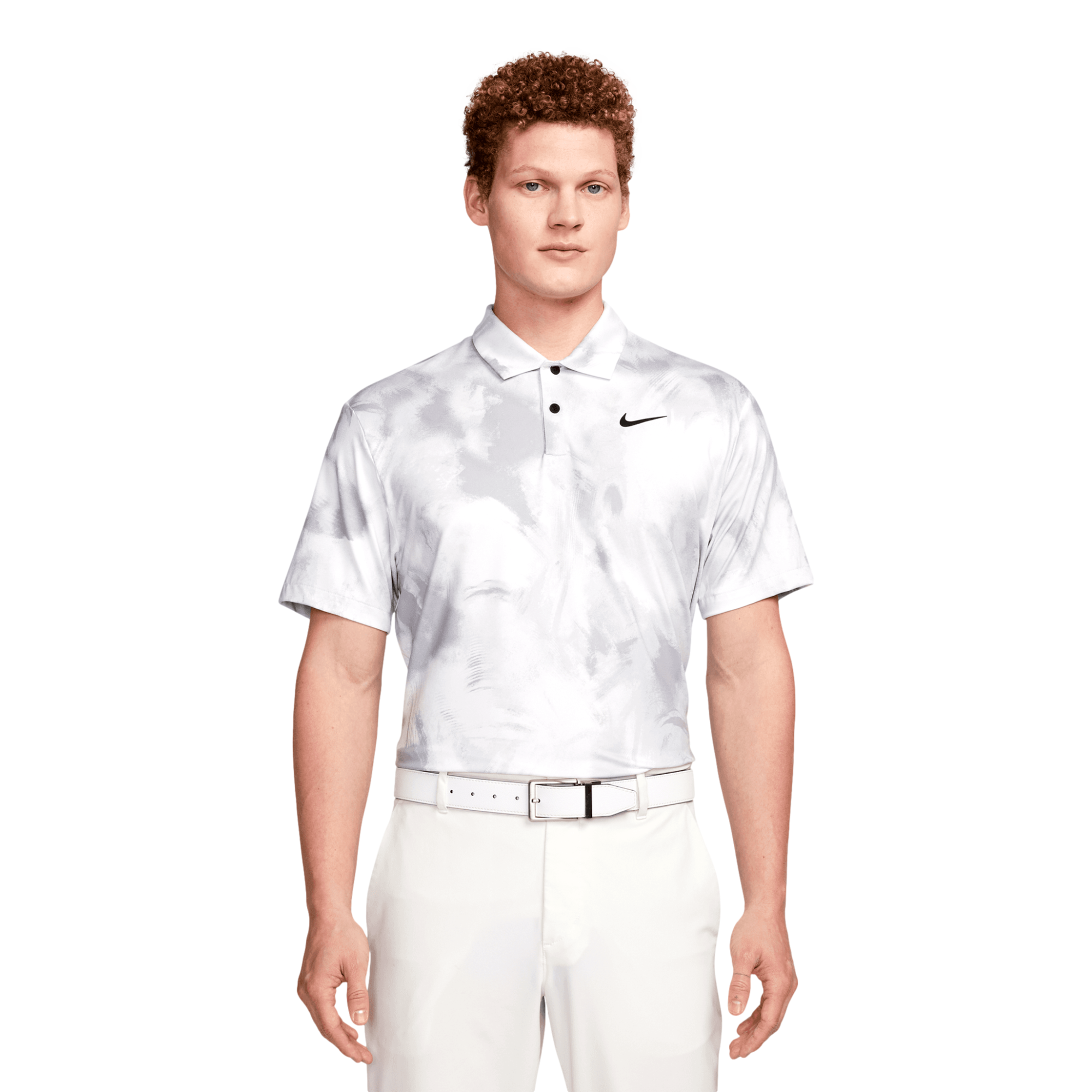 Nike Tour Men's Dri-FIT Golf Ombre Print Polo, White