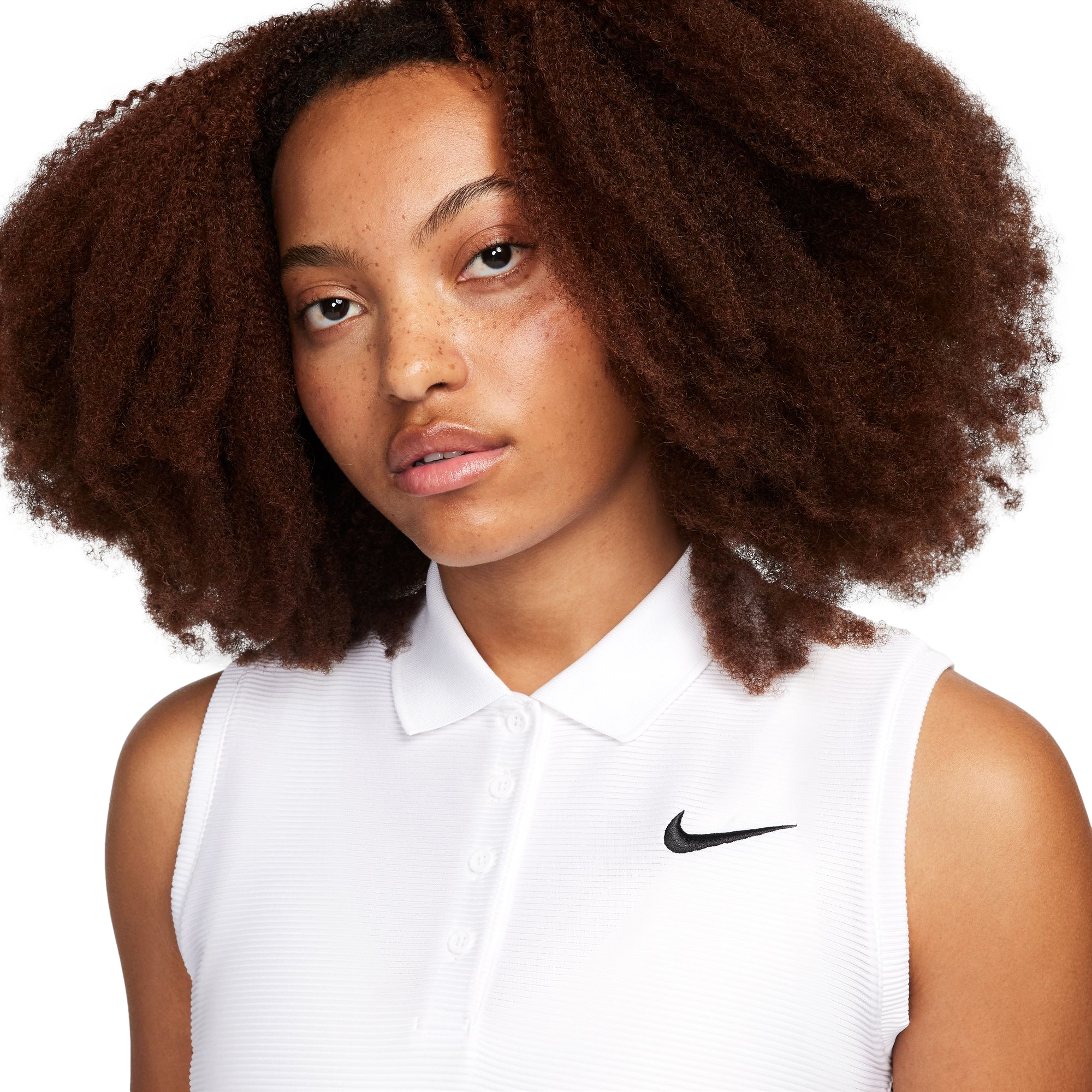 Dri-FIT Victory Ribbed Women's Sleeveless Golf Polo Shirt