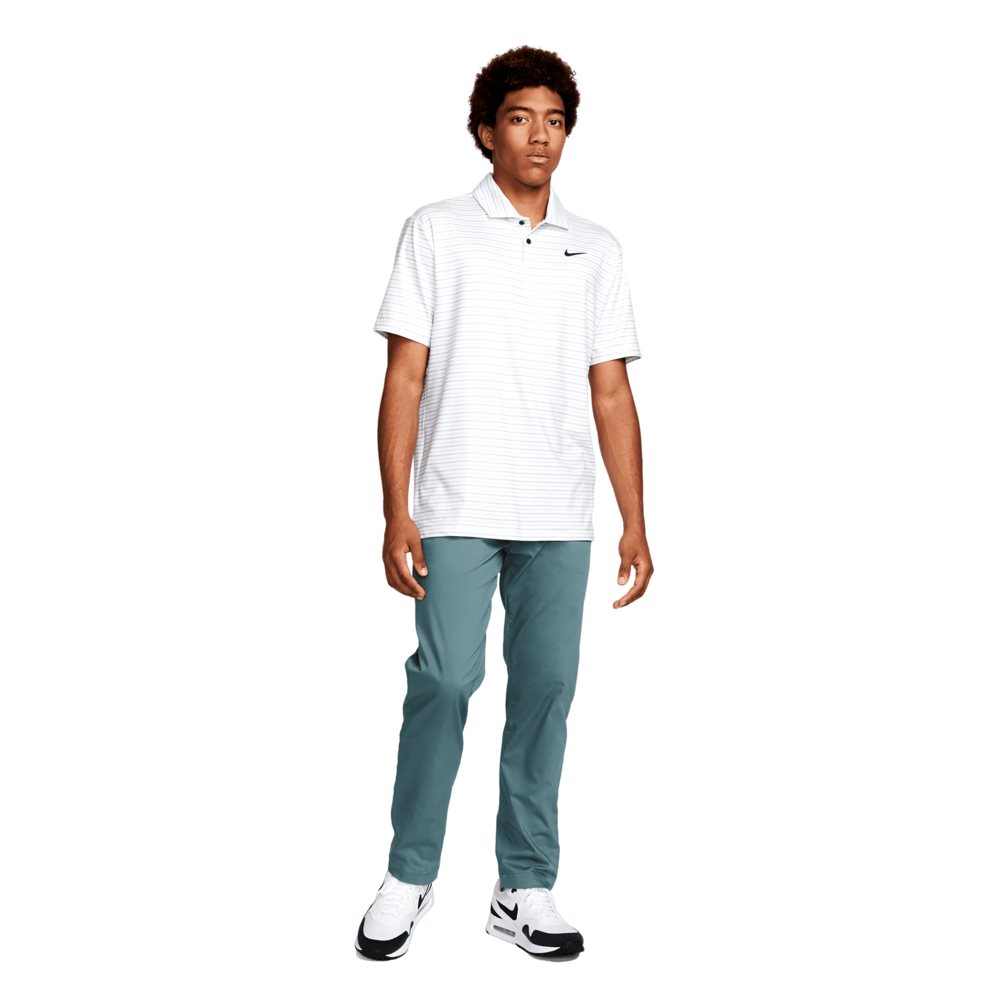 Tour Men's Dri-FIT Striped Short Sleeve Golf Polo Shirt Stripe
