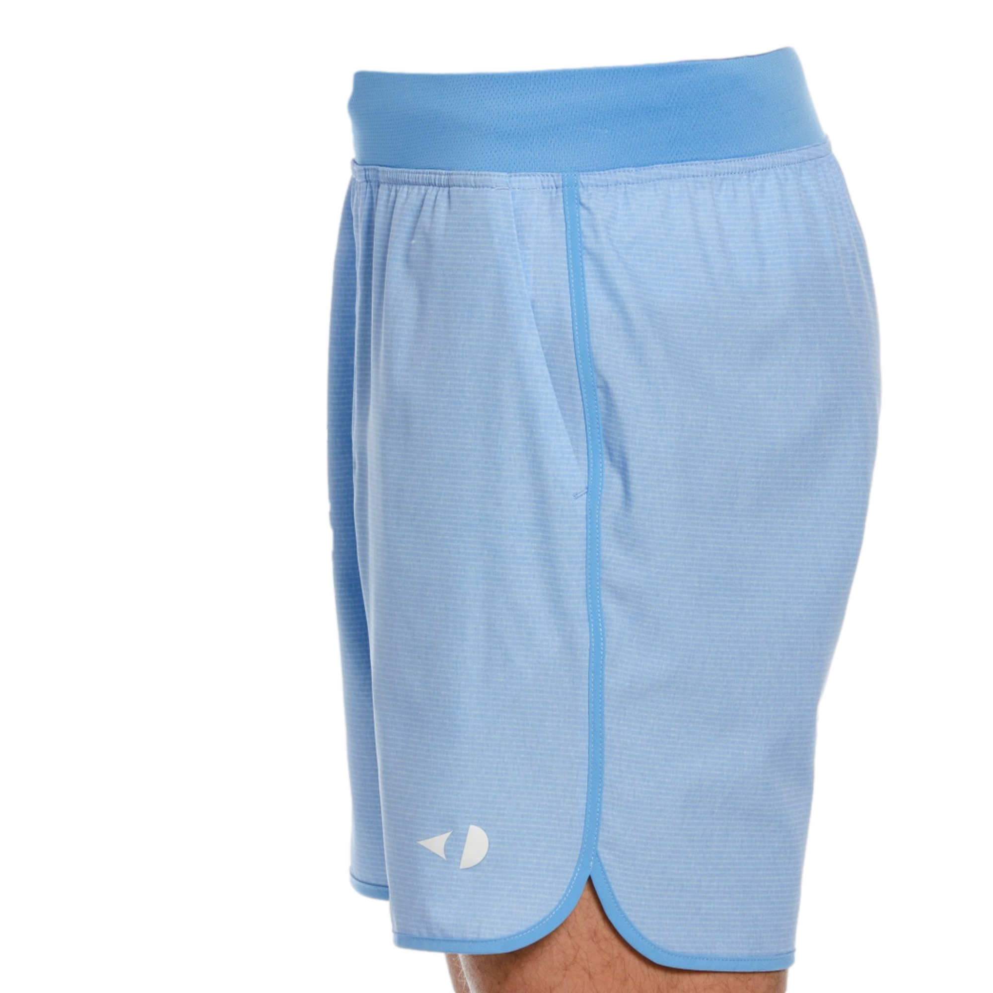 7" Heather Stripe Print Tennis Short