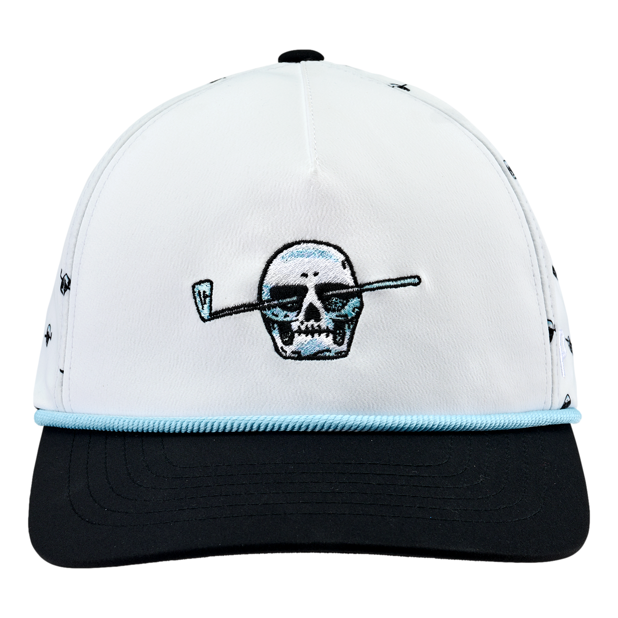 Puma Golf Men's Skulls Rope Tech Cap, White Glow-Silver Sky