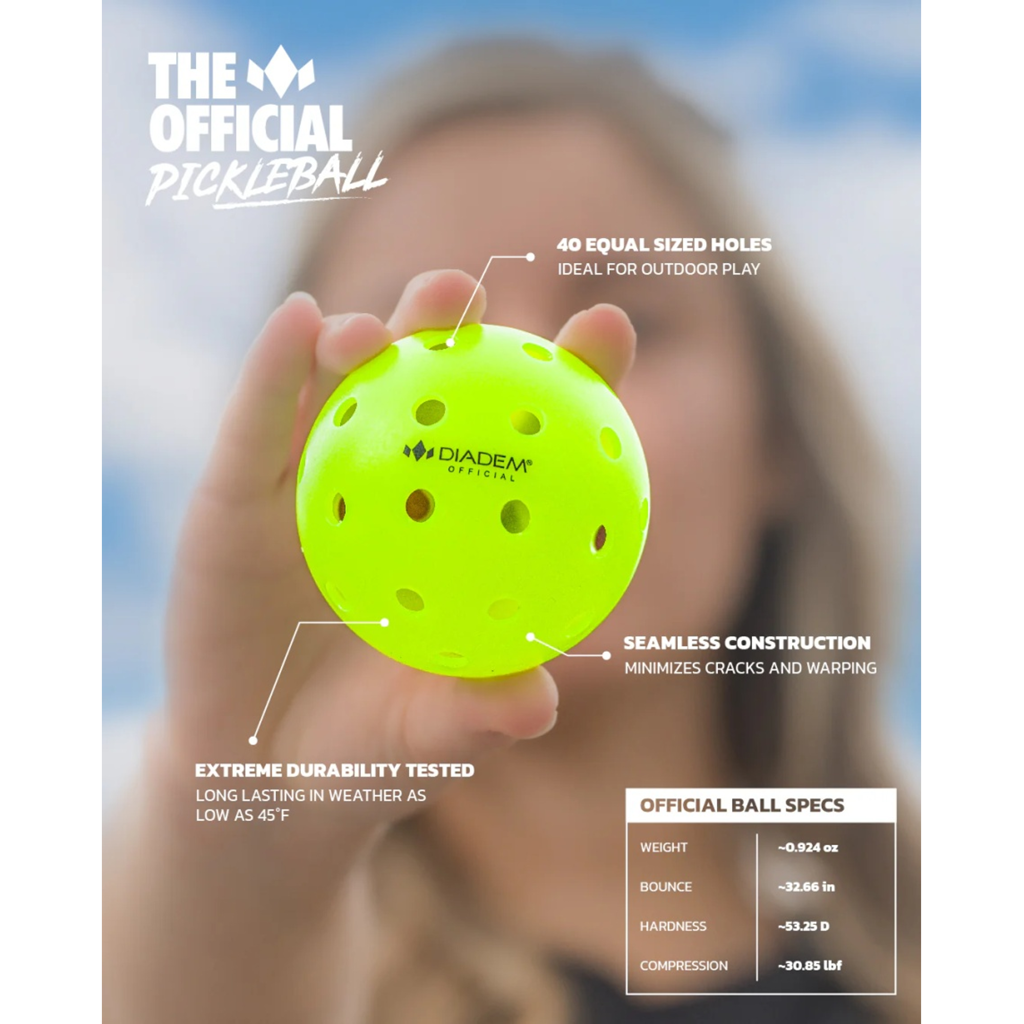 Power Pickleball Ball - 3 pack