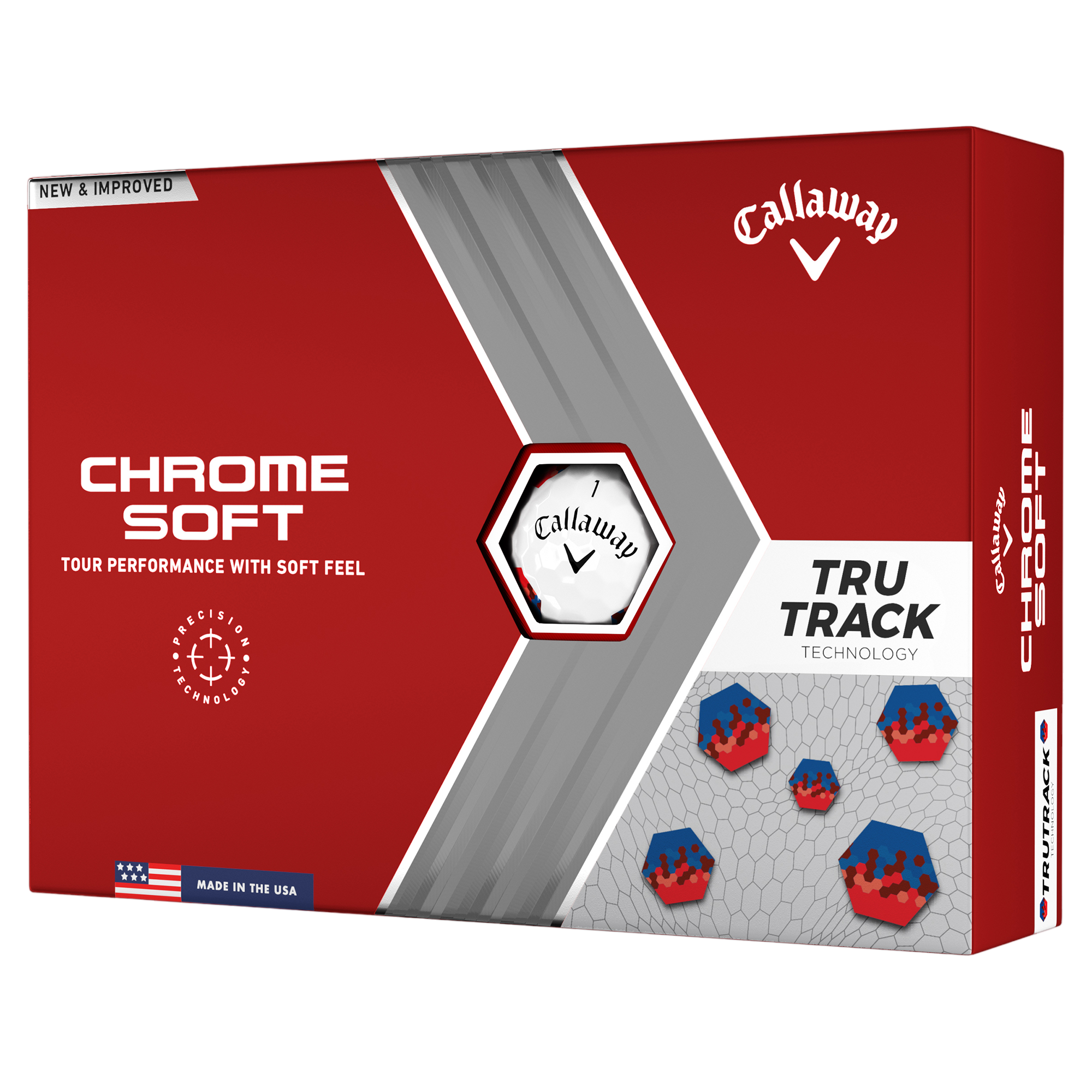 Chrome Soft Red & Blue TruTrack Golf Balls