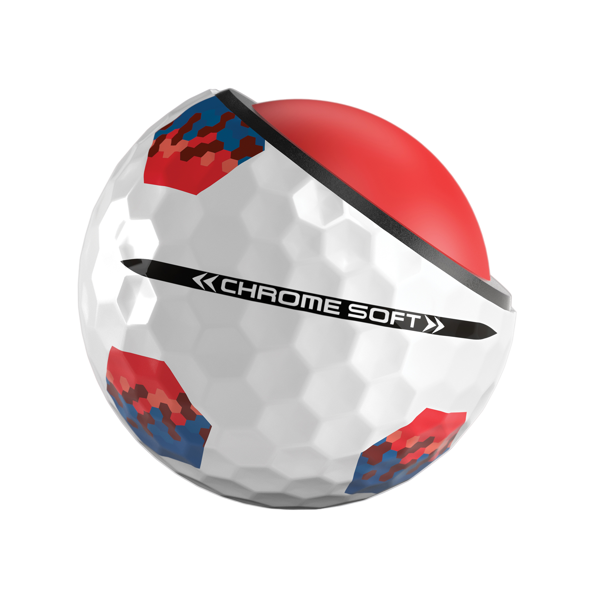Chrome Soft Red & Blue TruTrack Golf Balls