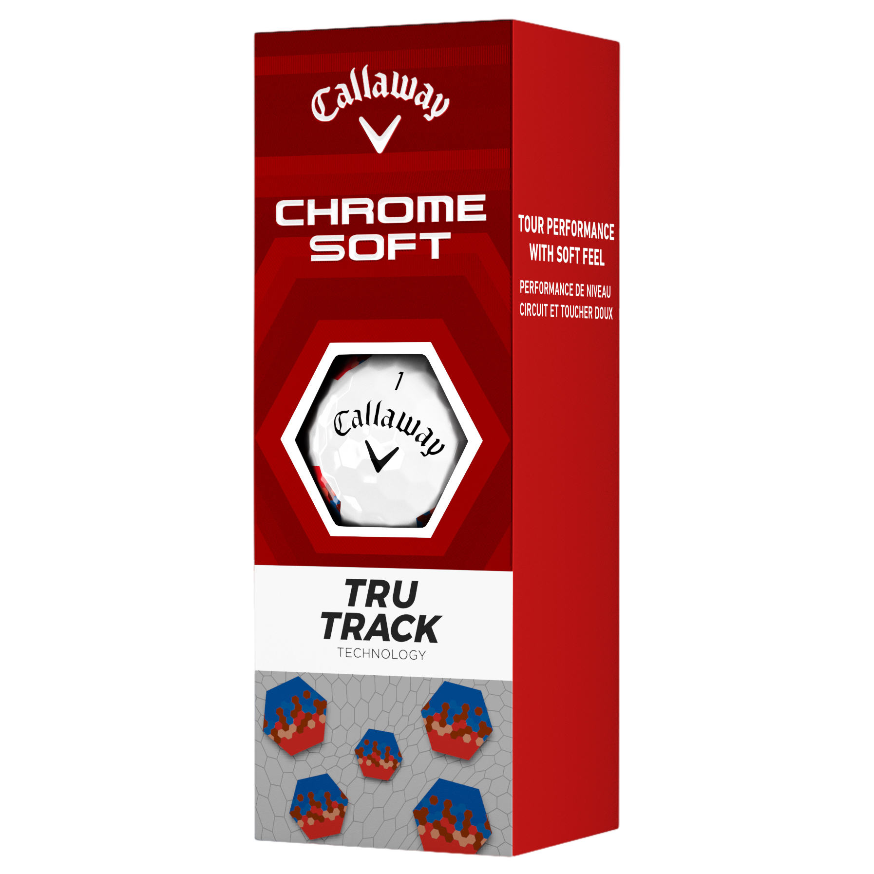 Chrome Soft Red & Blue TruTrack Golf Balls