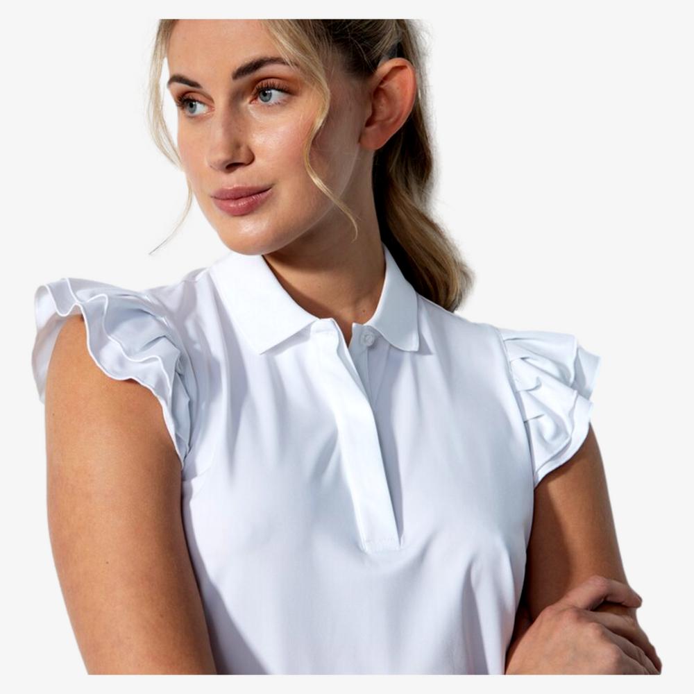 Albi Ruffled Sleeveless Polo Shirt