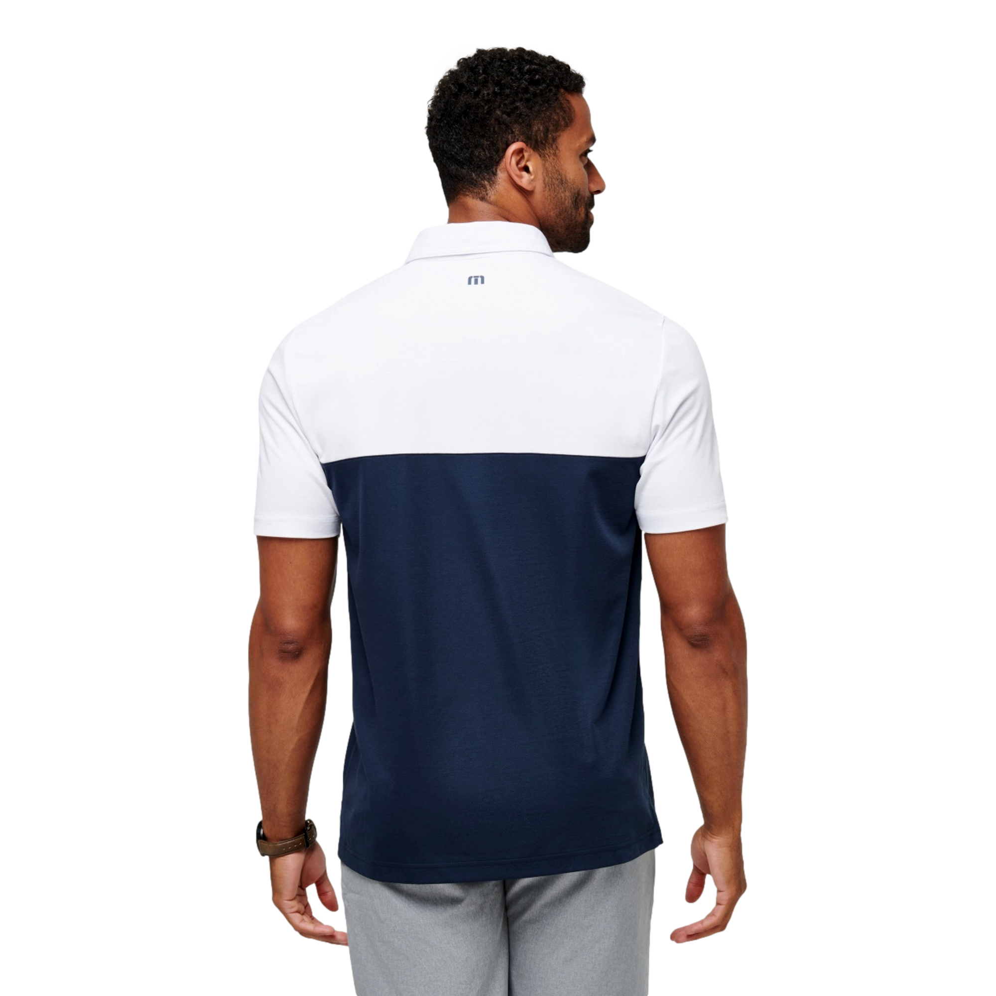 Pali Chest Stripe Men's Short Sleeve Golf Polo Shirt
