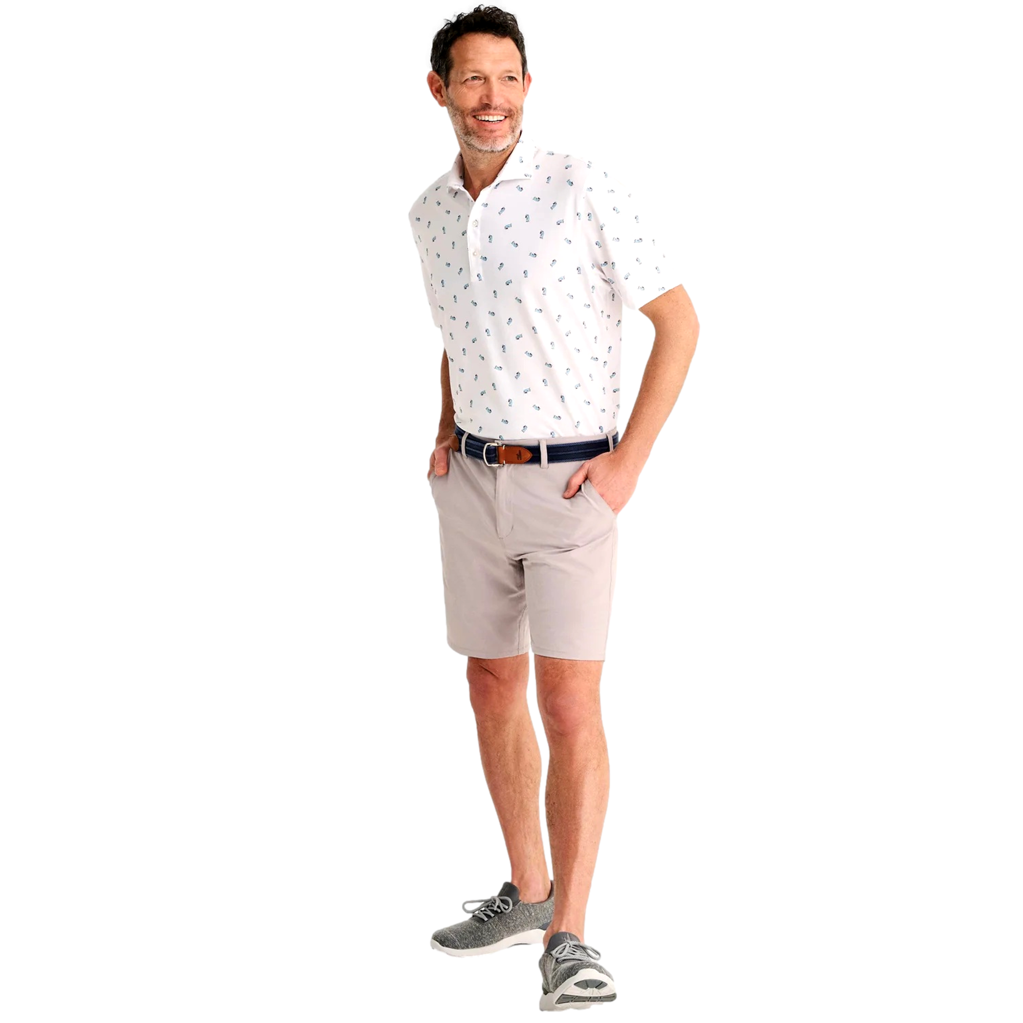Silly Penguin Printed Men's Short Sleeve Golf Polo Shirt