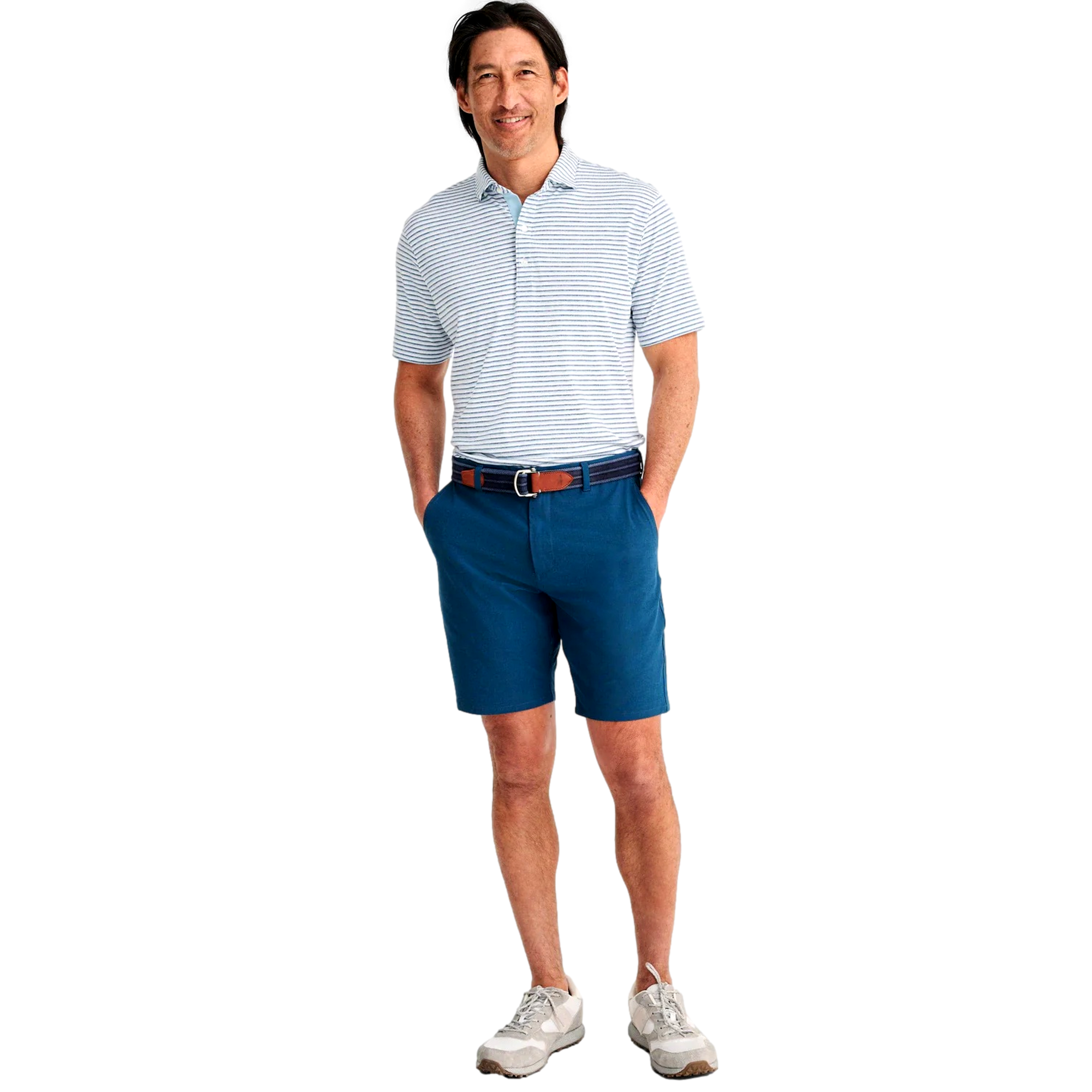 Jory Striped Men's Short Sleeve Golf Polo Shirt