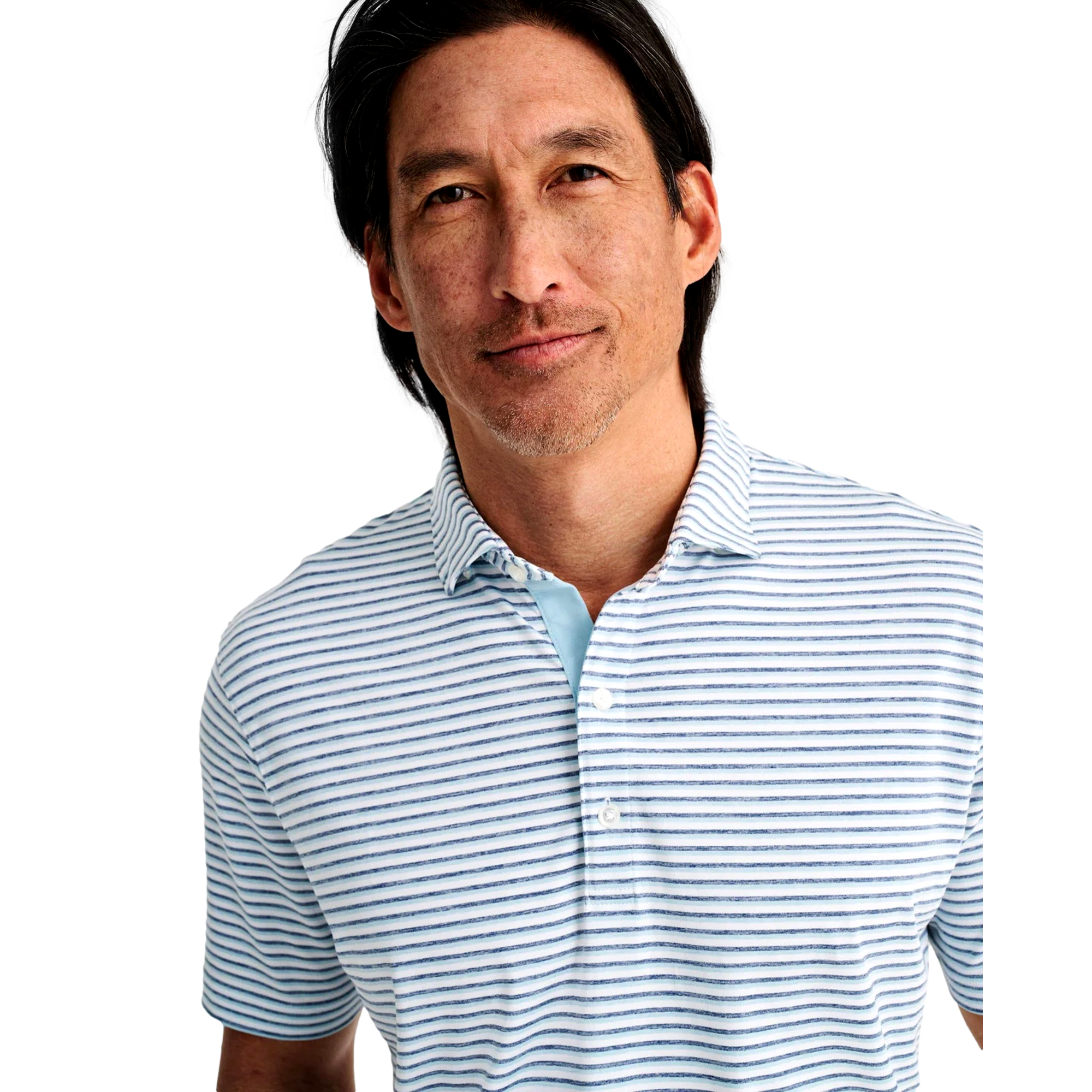 Jory Striped Men's Short Sleeve Golf Polo Shirt