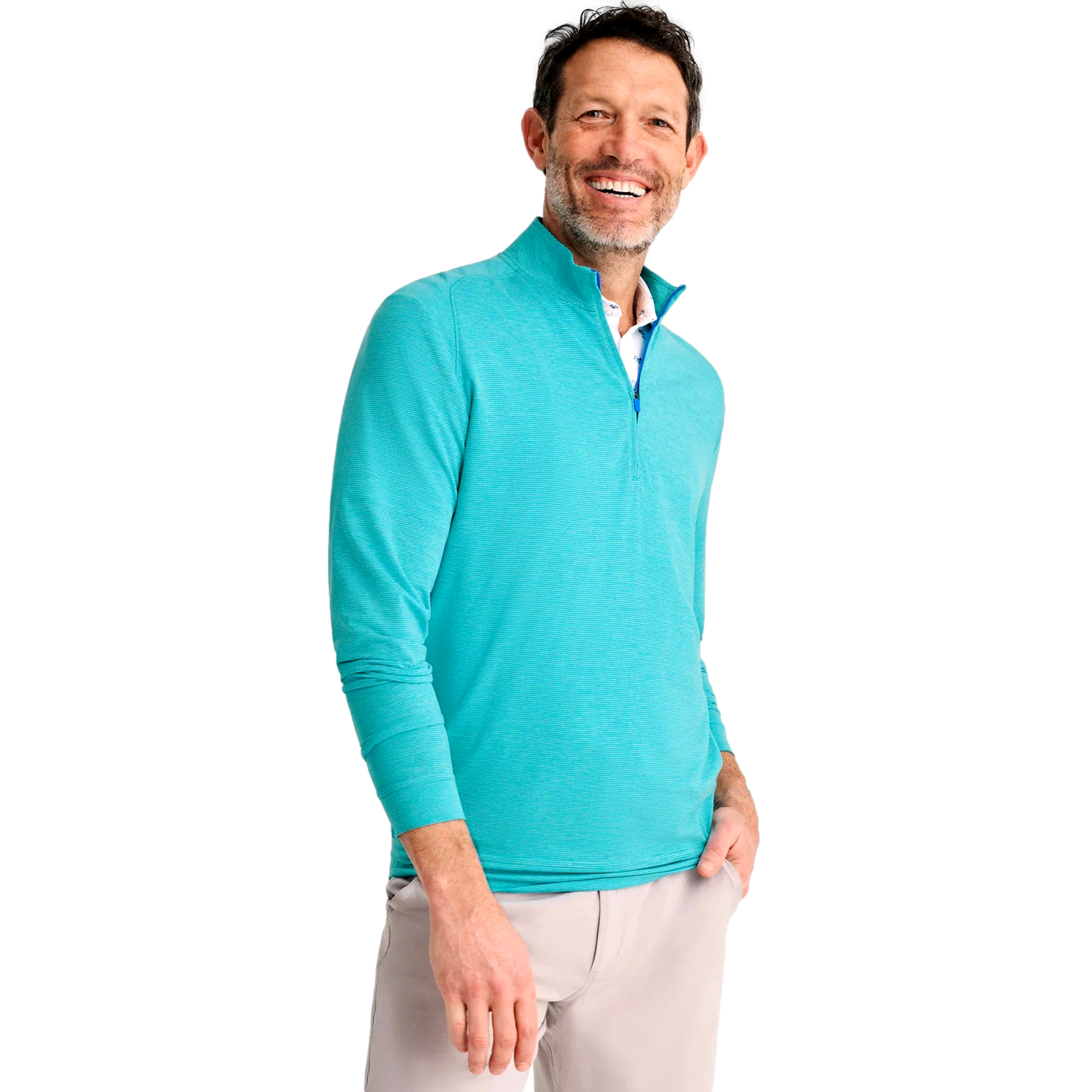 Vaughn Striped PREP-FORMANCE 1/4 Zip Pullover
