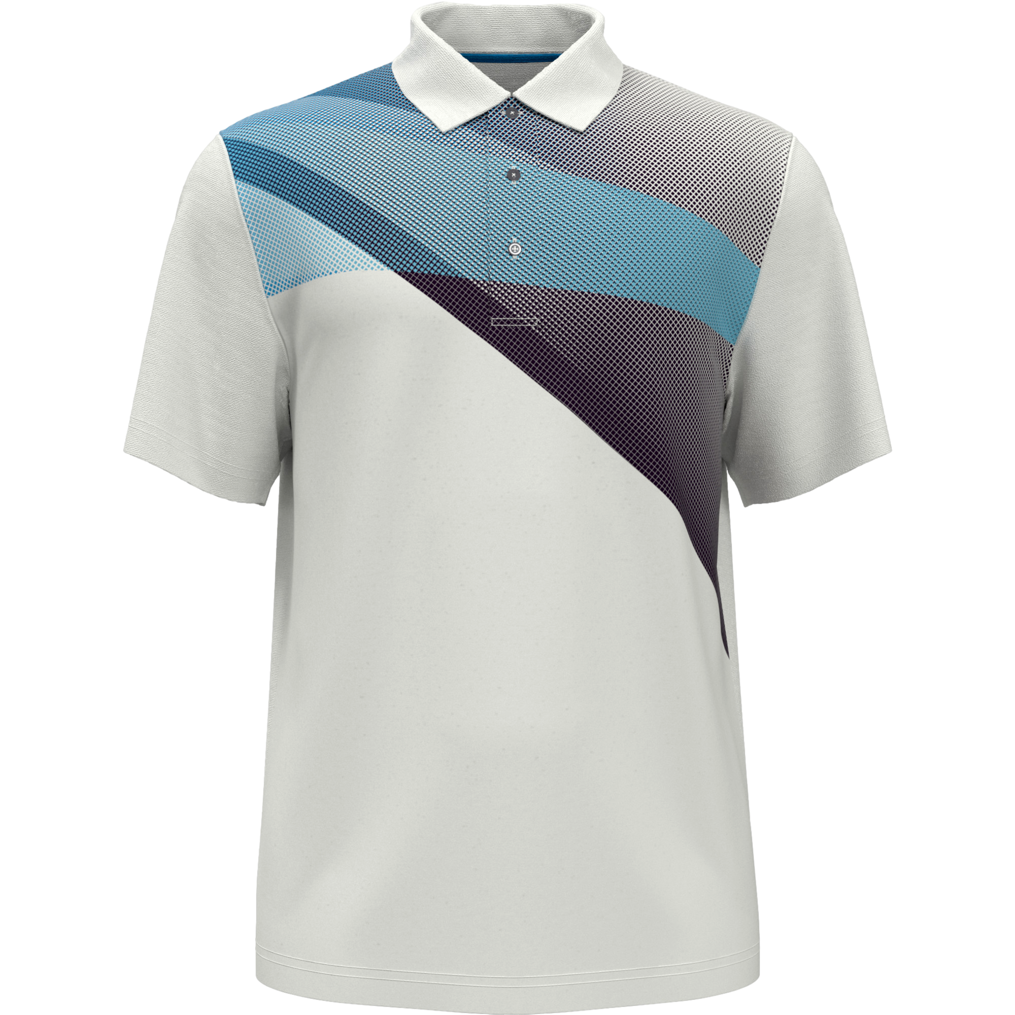 Juniors Shadow Assymetric Print Men's Short Sleeve Golf Polo Shirt
