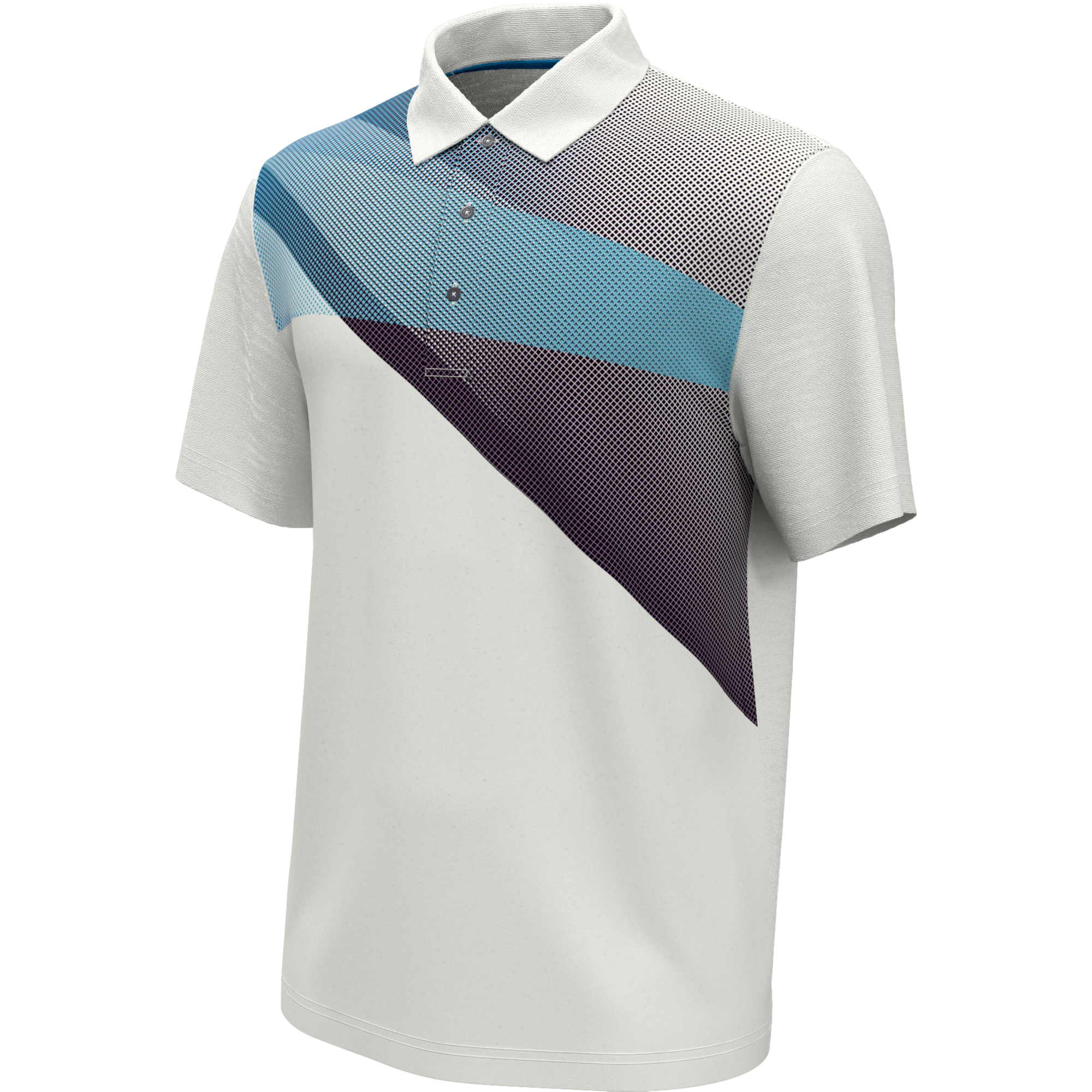 Juniors Shadow Assymetric Print Men's Short Sleeve Golf Polo Shirt