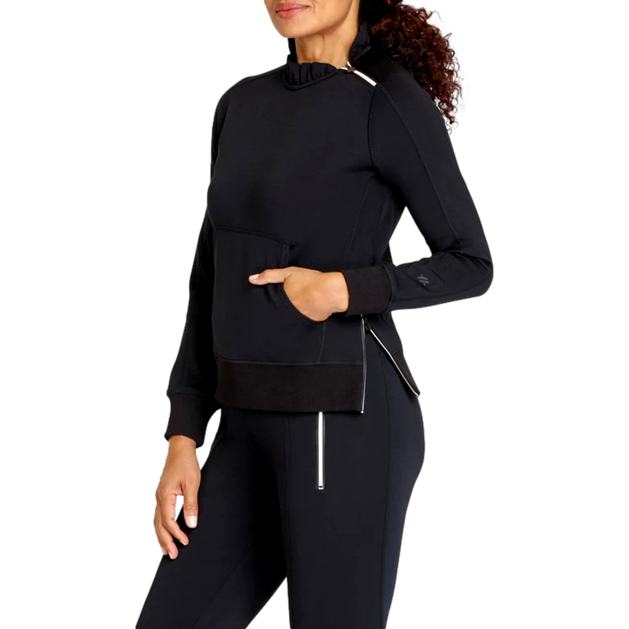Condoleezza Ruffle Women's Golf Sweater