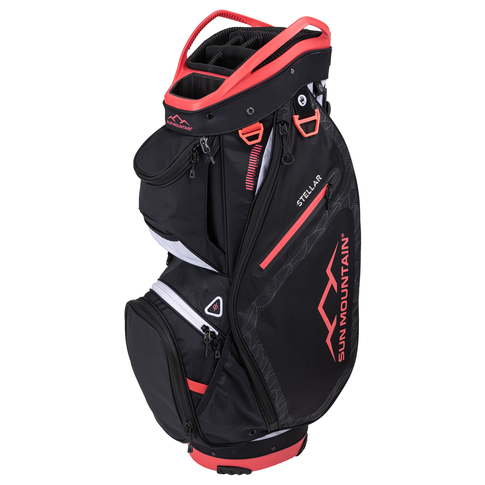 Stellar Women's 2024 Cart Bag, Black/Red - Sun Mountain Golf