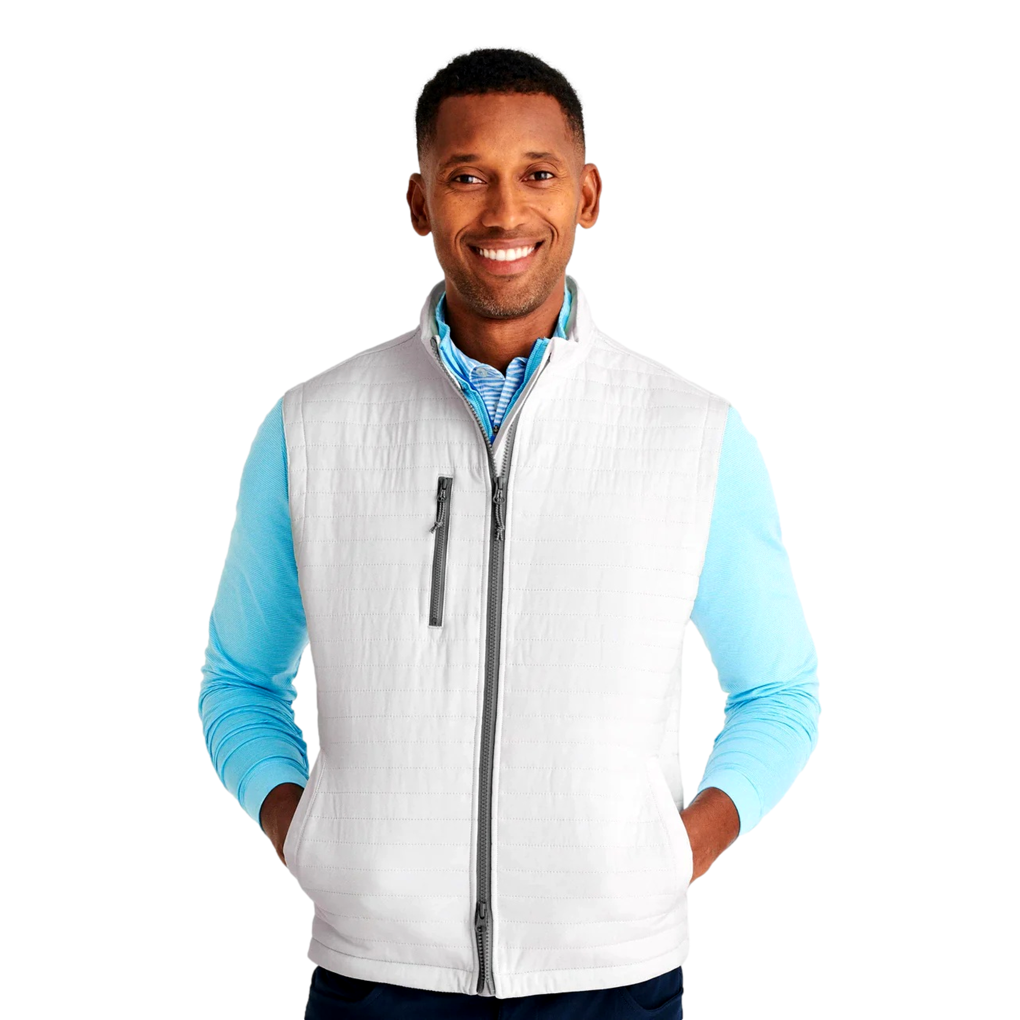 BRIEFING GOLF MS WIND VEST（GRAY／M） Windshirt Vest for Men | FootJoy