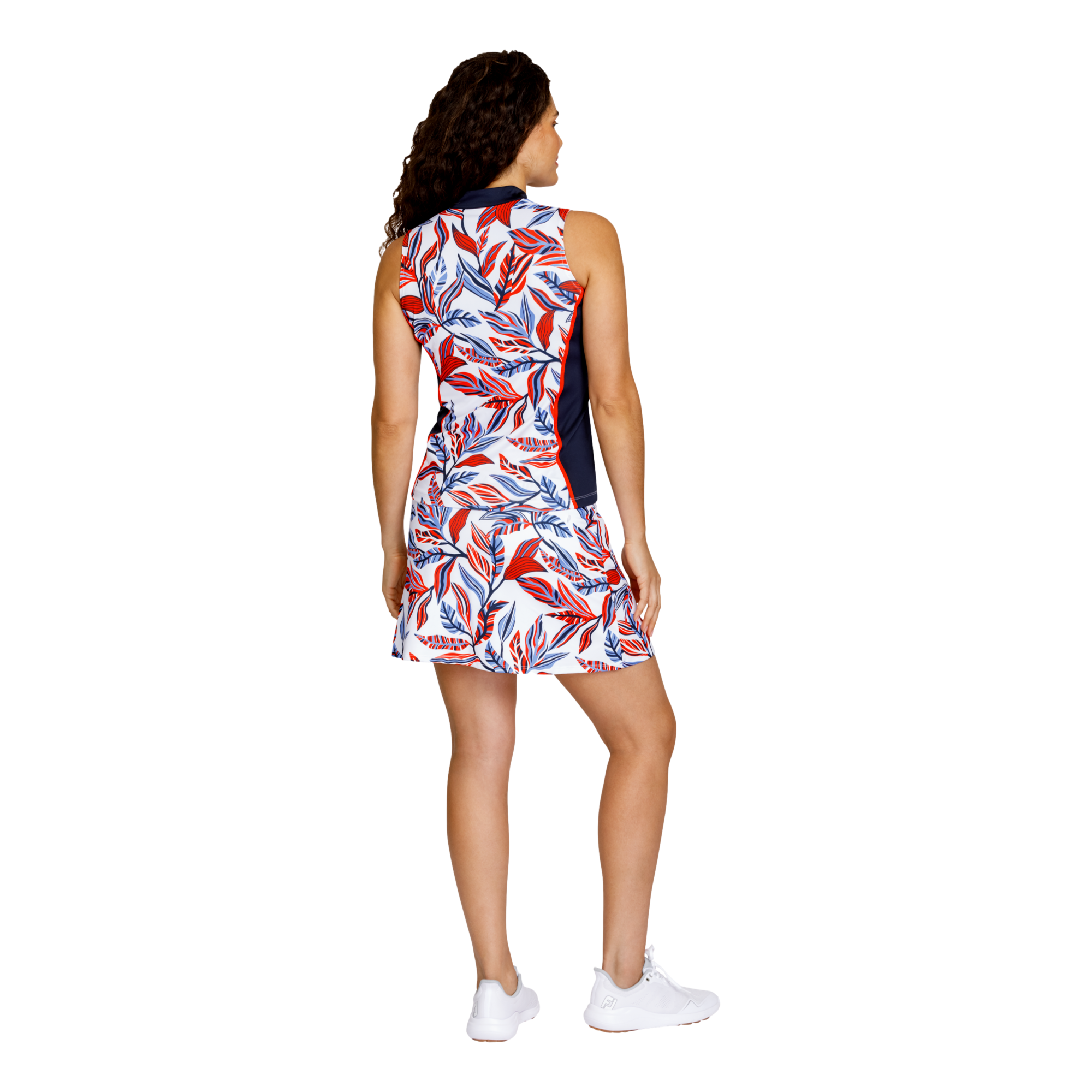 Cley Foliage Quarter Zip Women's Sleeveless Golf Shirt