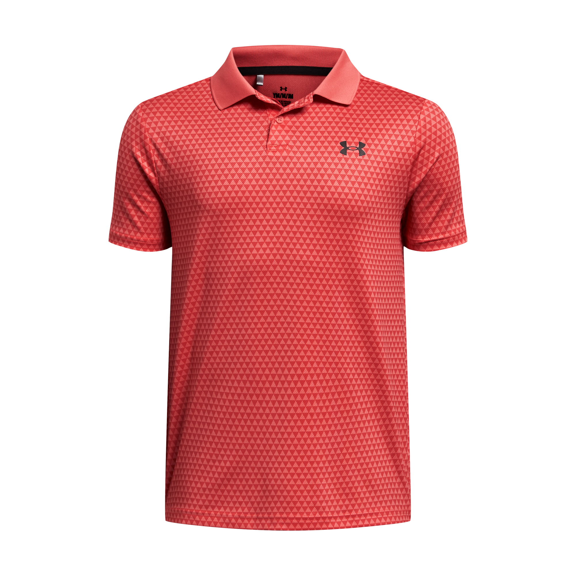Under Armour Boys' UA Matchplay Printed Polo, Red/Black