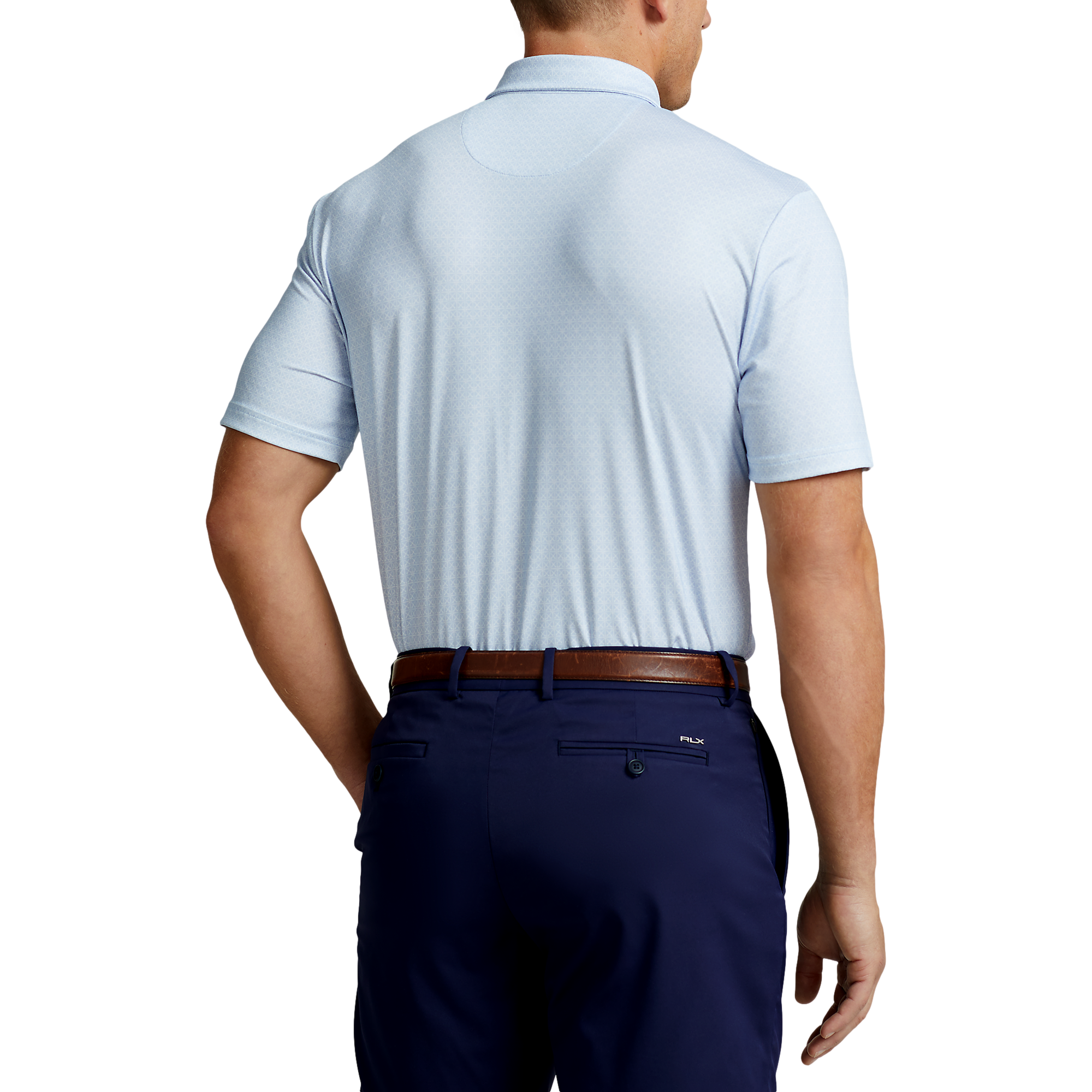 Airflow Lightweight Printed Short Sleeve Polo Shirt