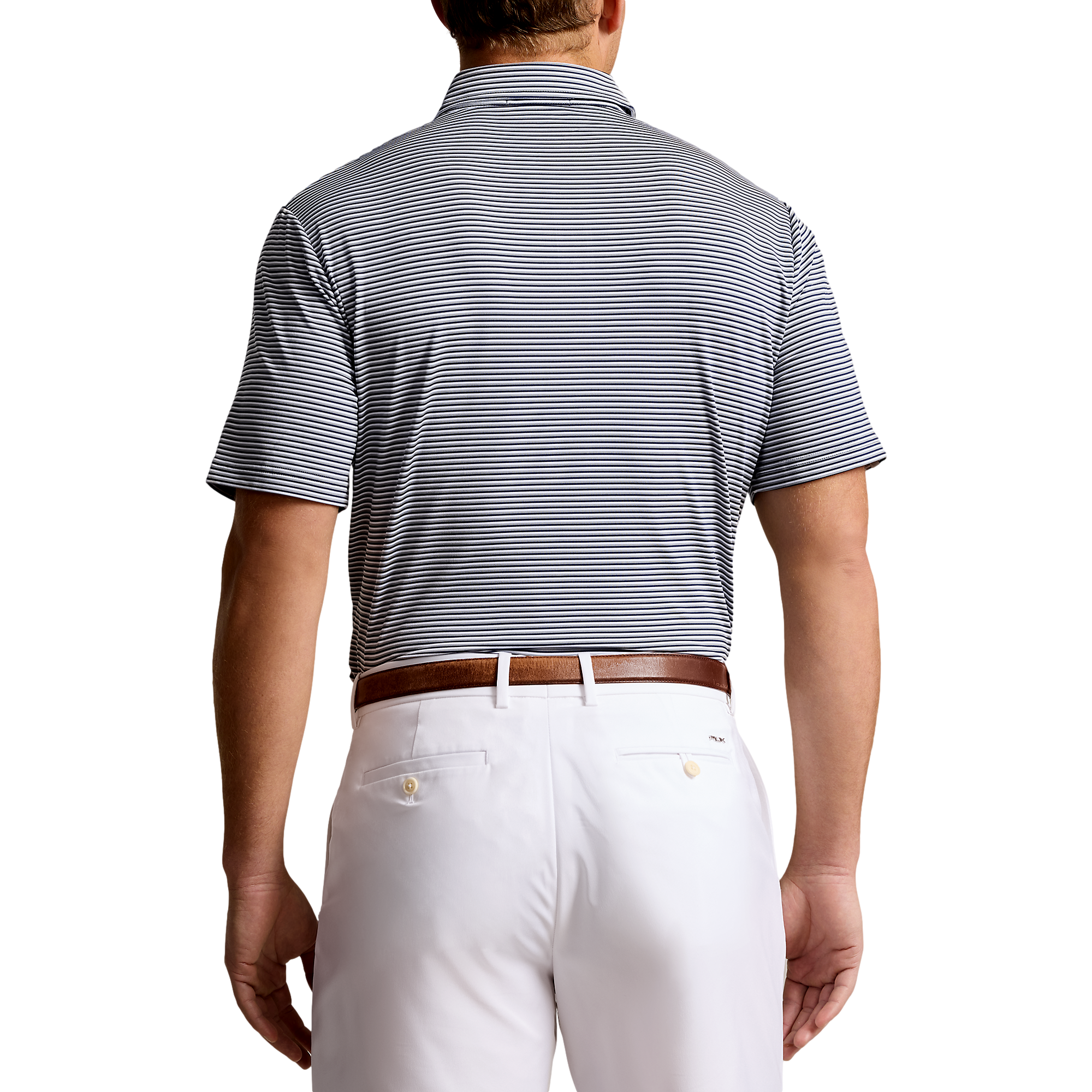 Airflow Striped Men's Short Sleeve Golf Polo Shirt