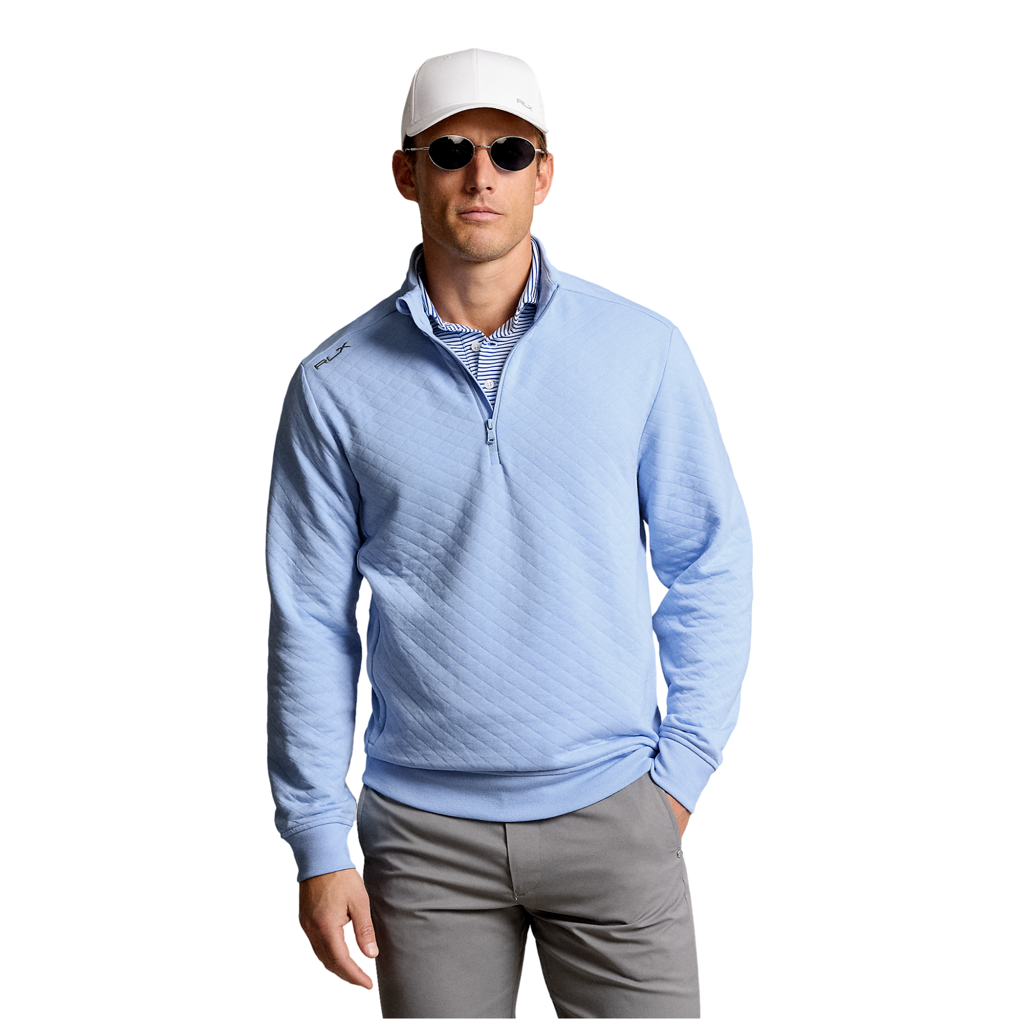 Quilted Double-Knit Quarter Zip Pull Over