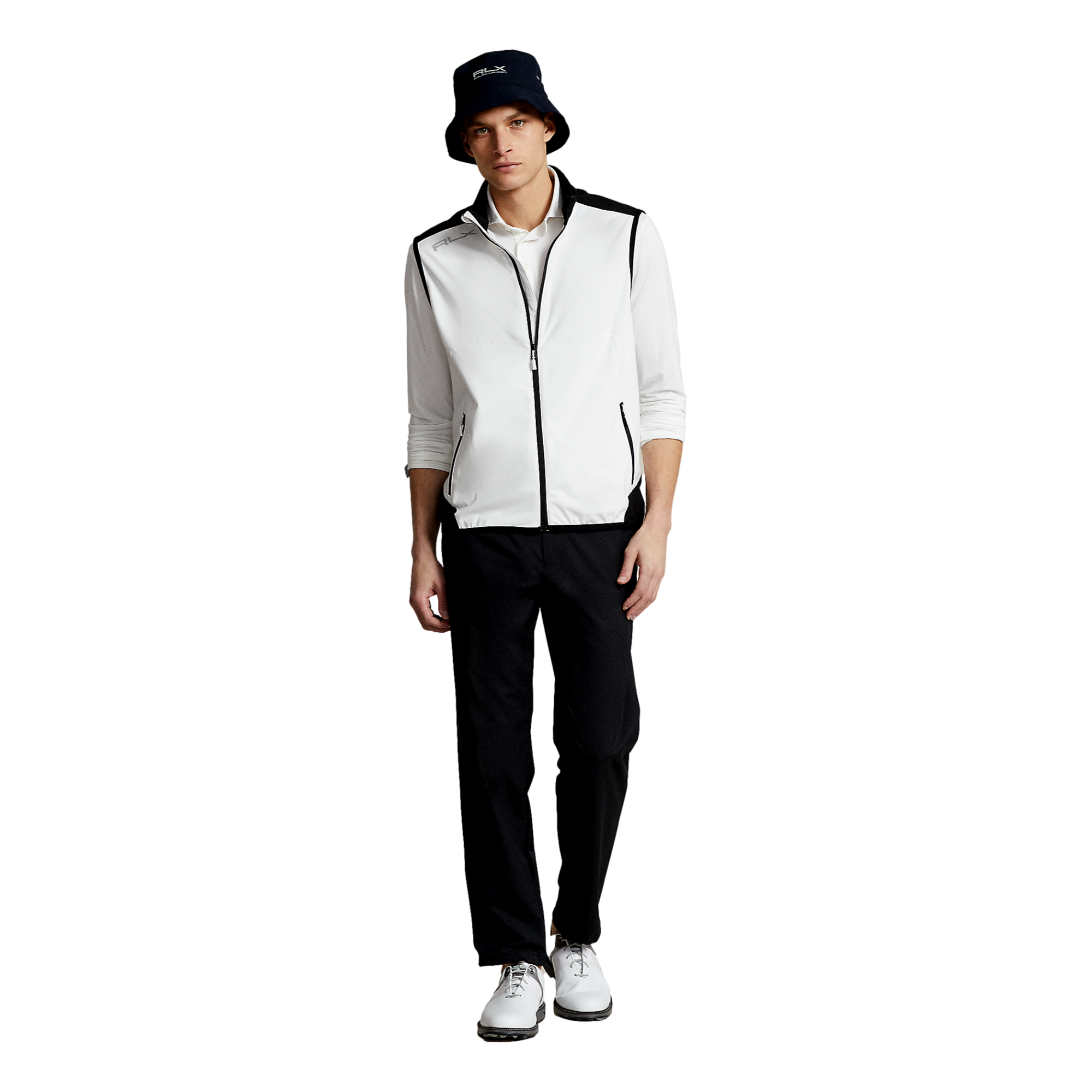 Water-Repellent Full Zip Packable Men's Golf Vest