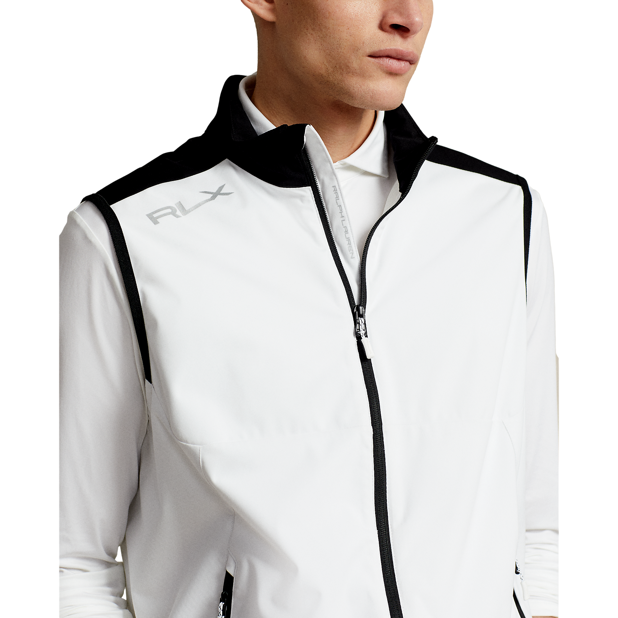 Water-Repellent Full Zip Packable Men's Golf Vest