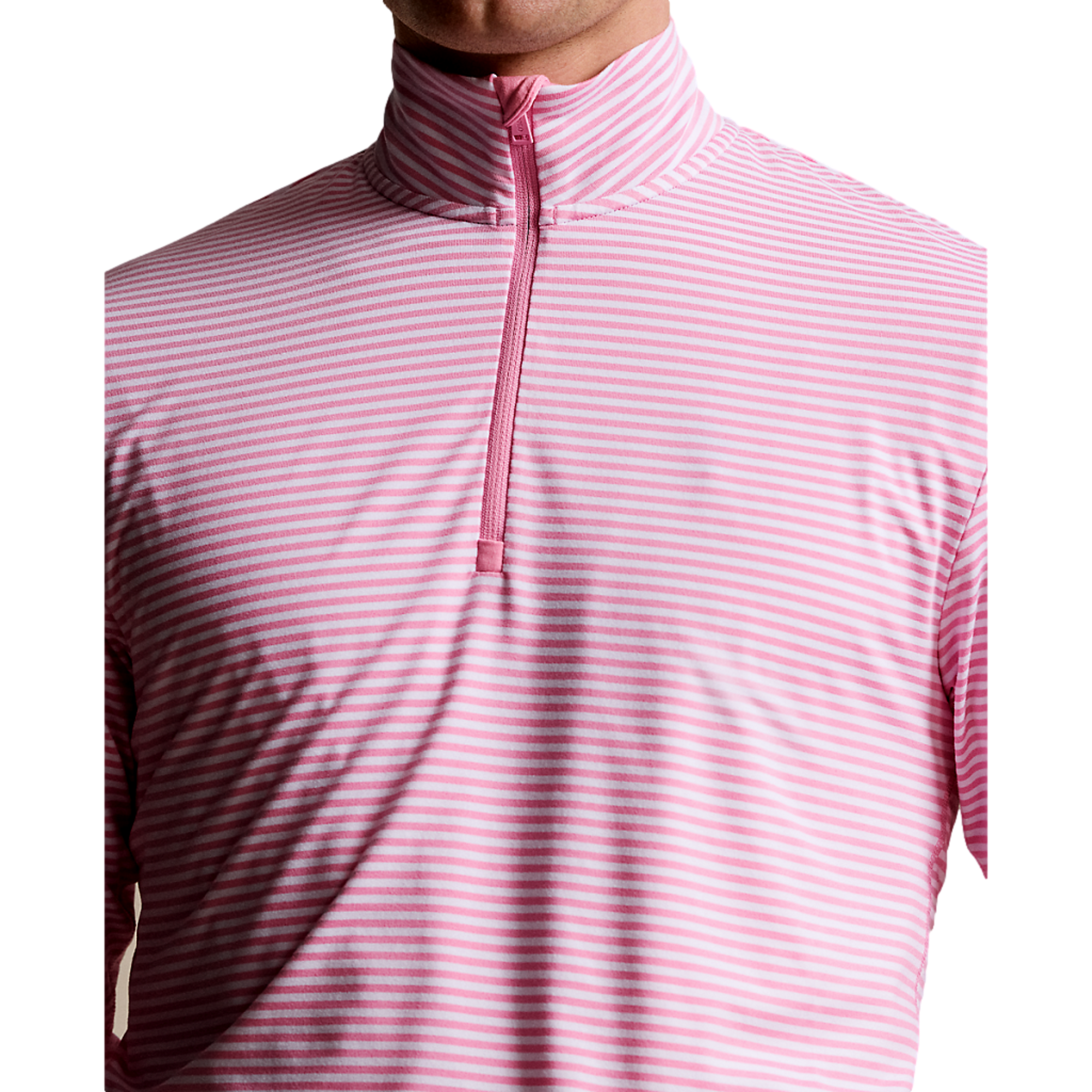 Striped Jersey Men's Golf Quarter Zip