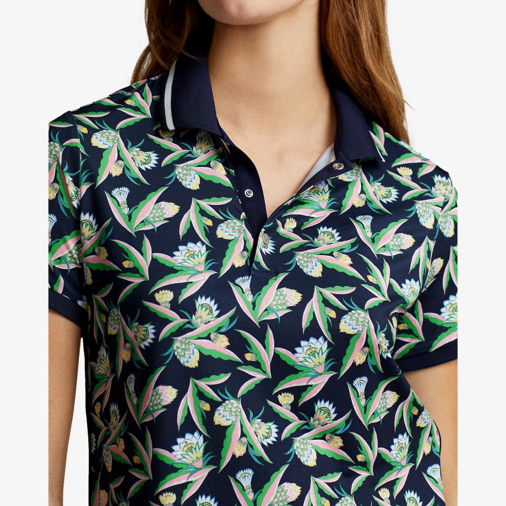 Floral Airflow Short Sleeve Polo Shirt