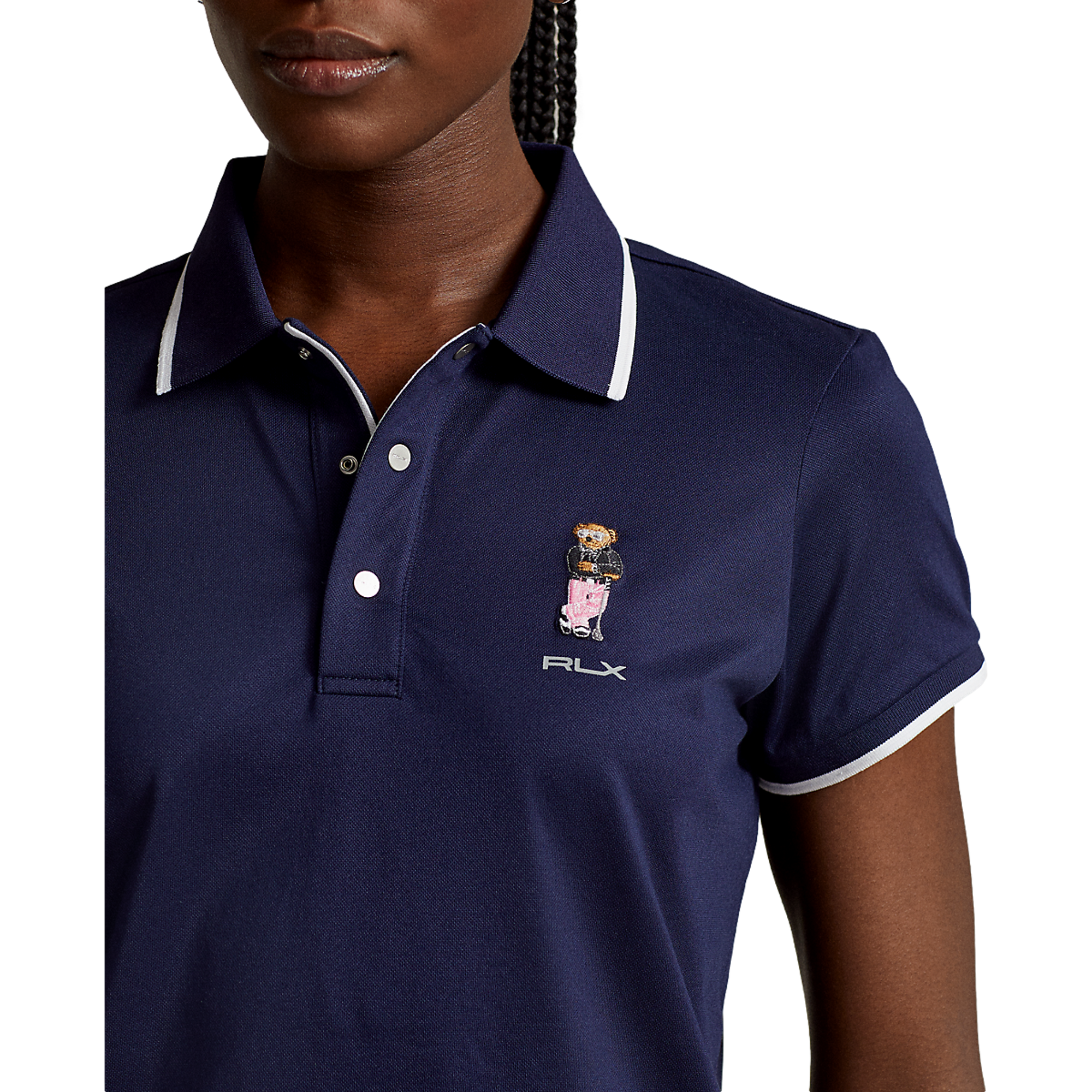 Tour Pique Novelty Bear Women's Short Sleeve Golf Polo Shirt
