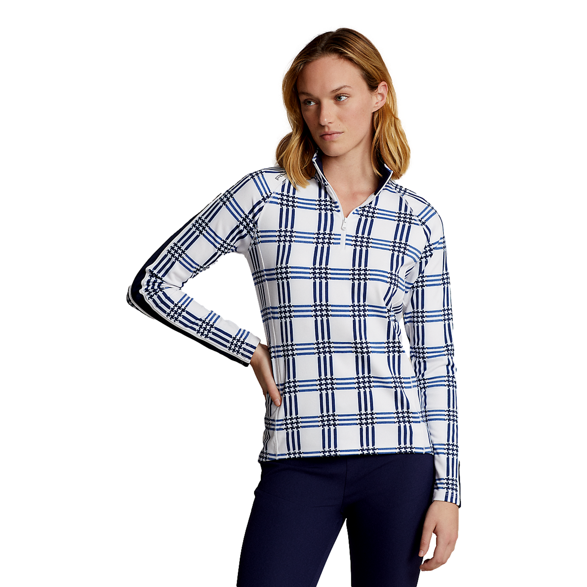 RLX Golf Houndstooth Power Stretch Quarter Zip Pull Over