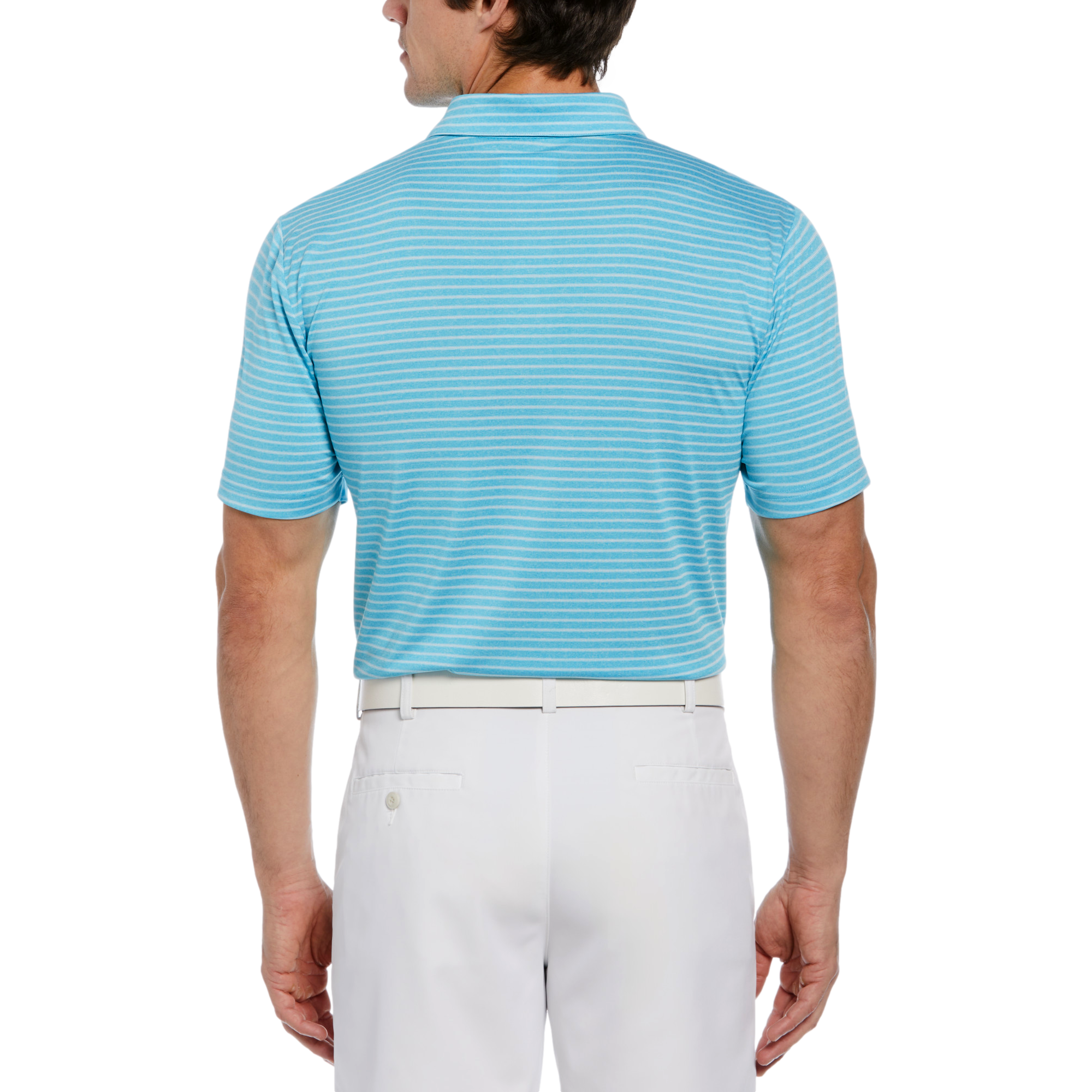 Heather Feeder Striped Men's Golf Polo Shirt