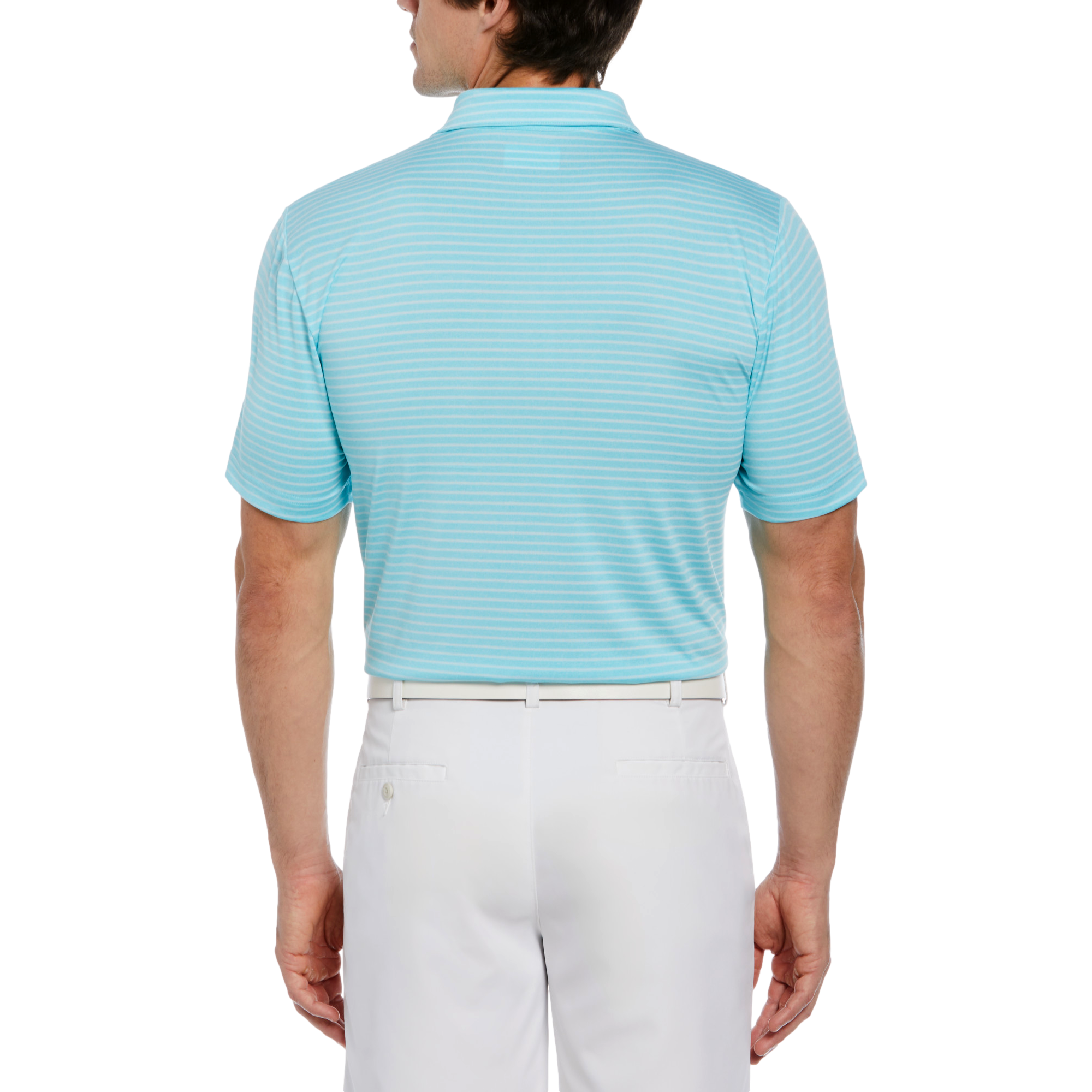 Heather Feeder Striped Men's Golf Polo Shirt