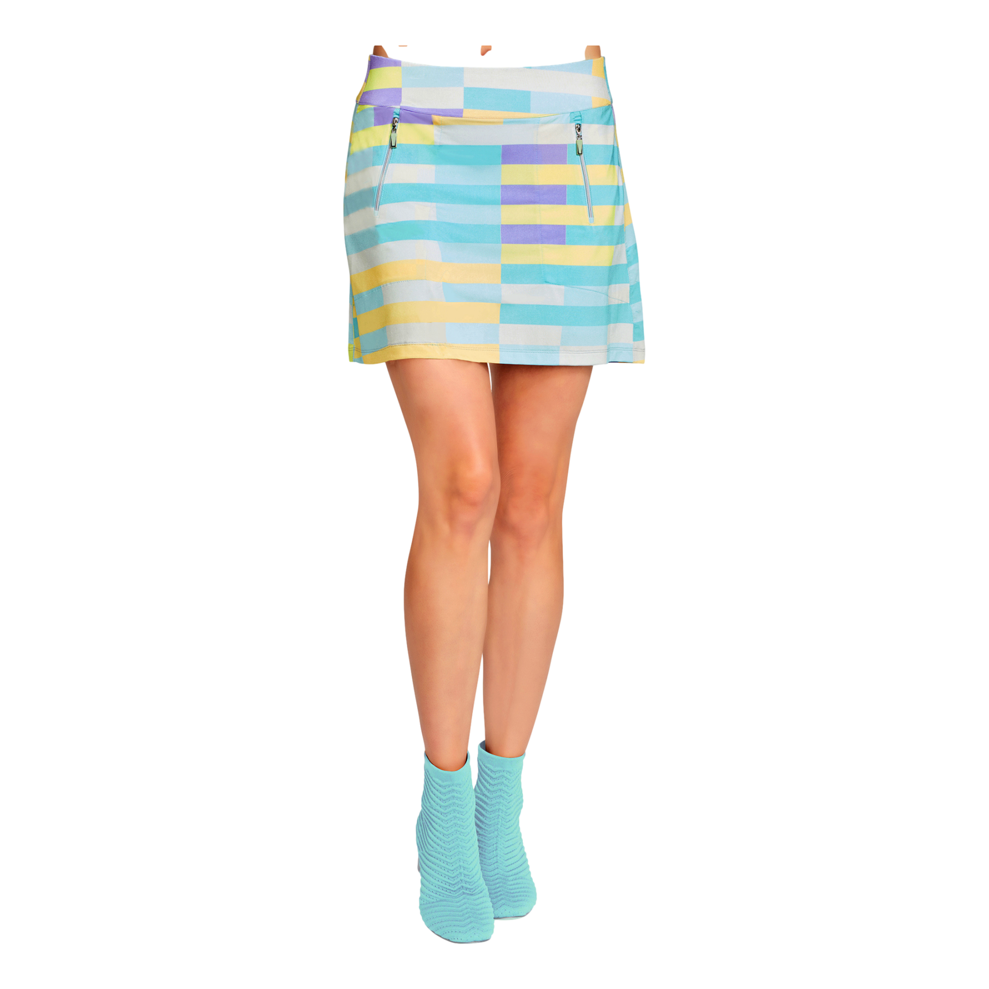 Blocks Print 16" Pull On Skort